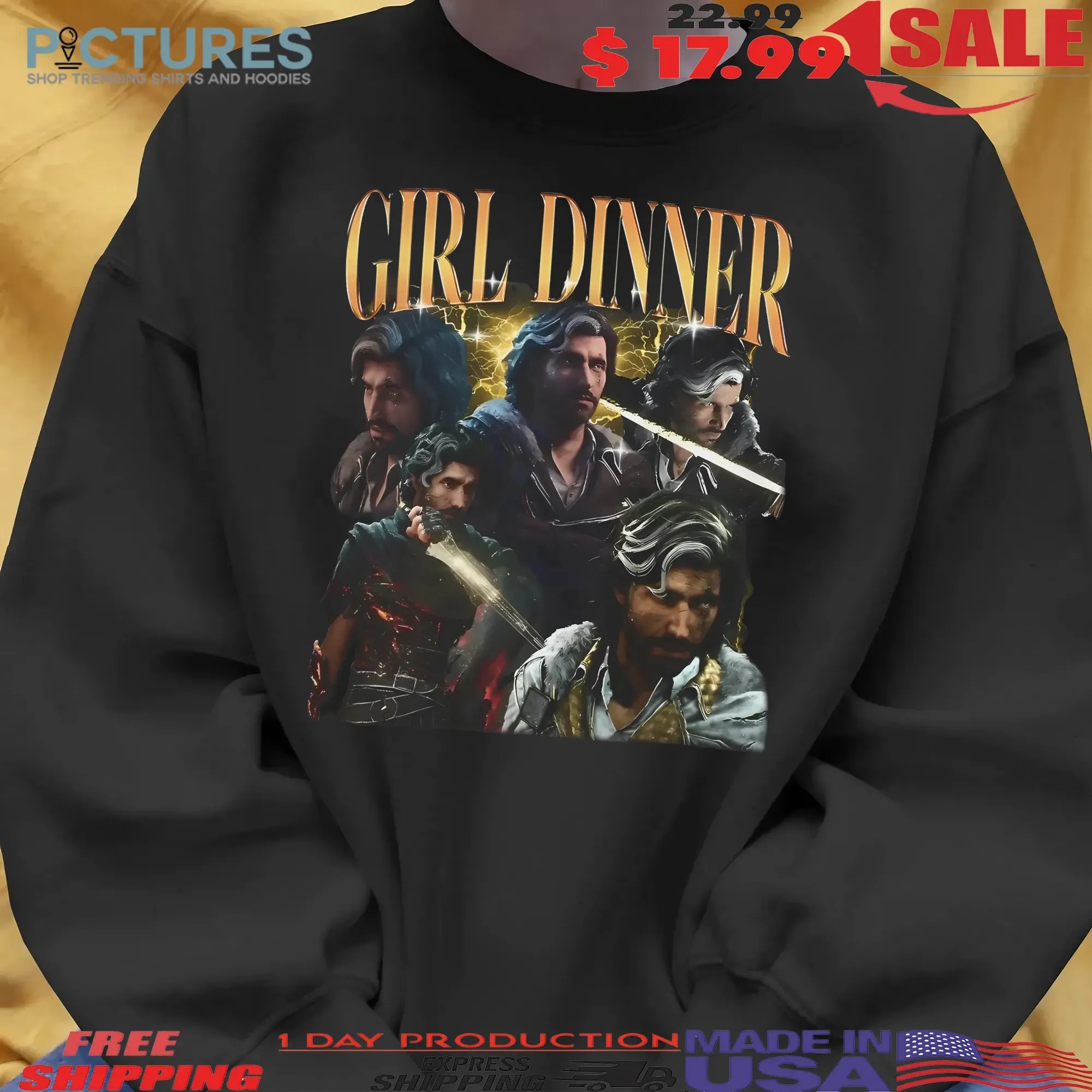 Ben Starr Wearing Verso Girl Dinner Vintage Bootleg T Shirt