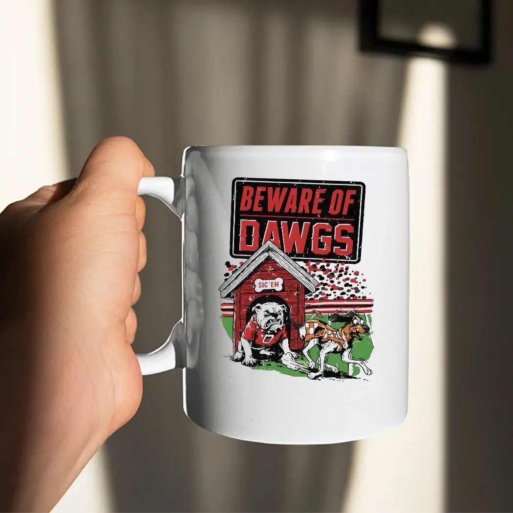 Beware Of Dawgs Sic 'Em Georgia Vs Tennessee Mascot T Shirt