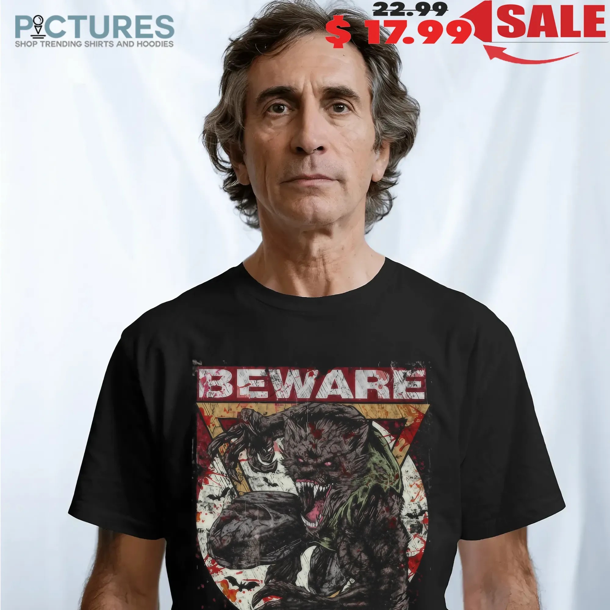 Beware The Wolves At Night Vintage T Shirt
