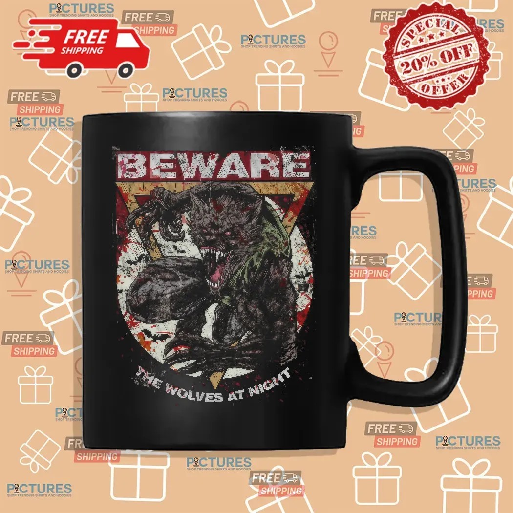Beware The Wolves At Night Vintage T Shirt