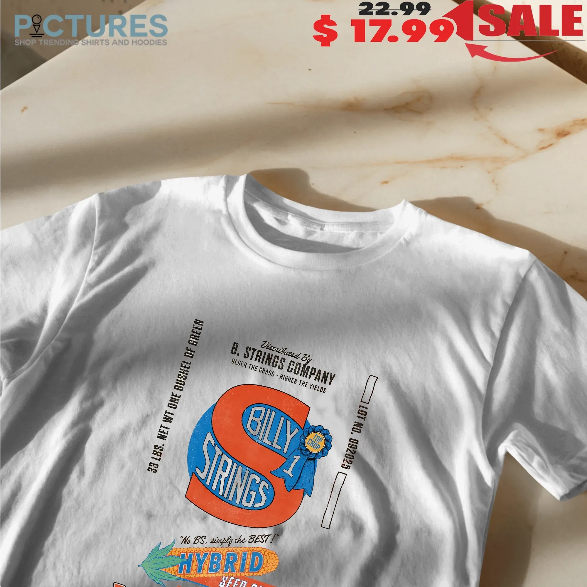 Billy Strings Hybrid Seed Corn Billy Strings Hybrid Seed Corn Proud Supporter Of Farm Aid T Shirt