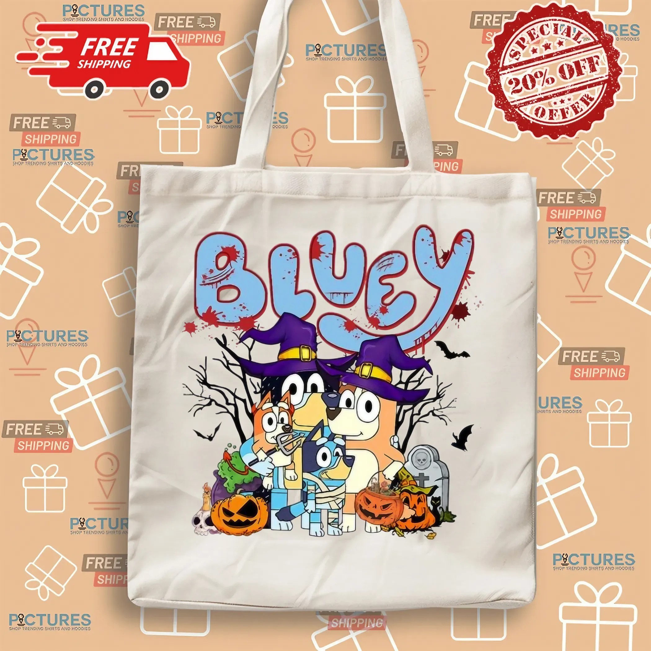 Bluey Horror Halloween Matching Family T Shirt Bluey Horror Halloween Matching Family T Shirt