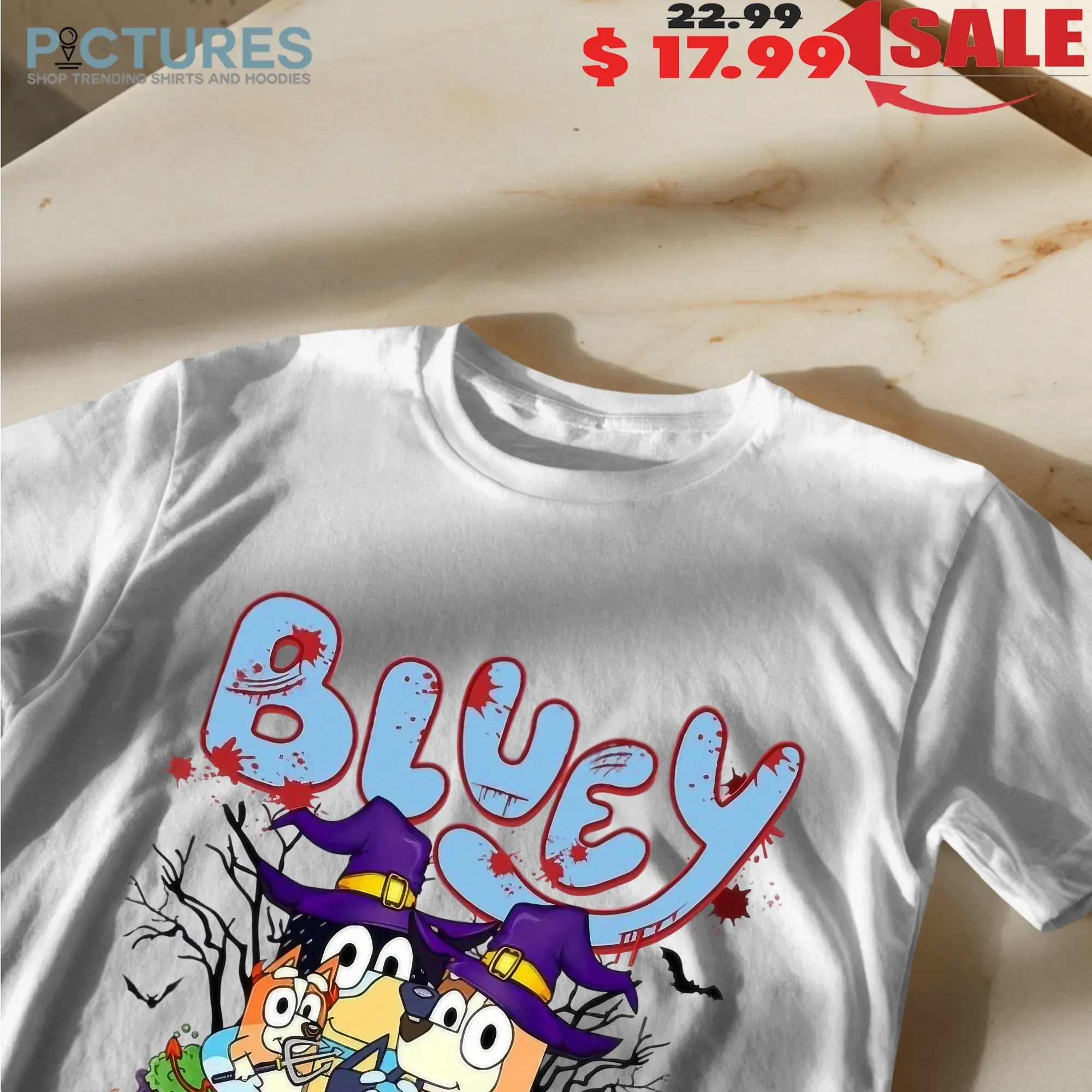 Bluey Horror Halloween Matching Family T Shirt Bluey Horror Halloween Matching Family T Shirt