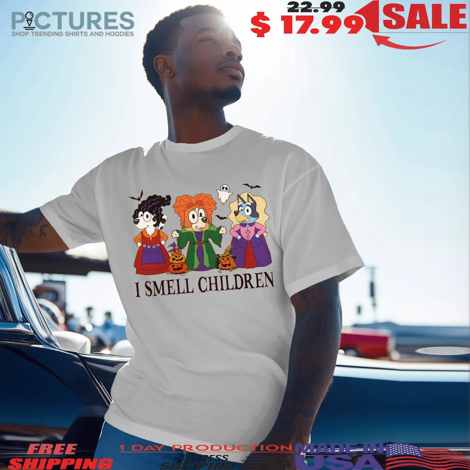 Bluey I Smell Children Halloween Hocus Pocus Costume T Shirt