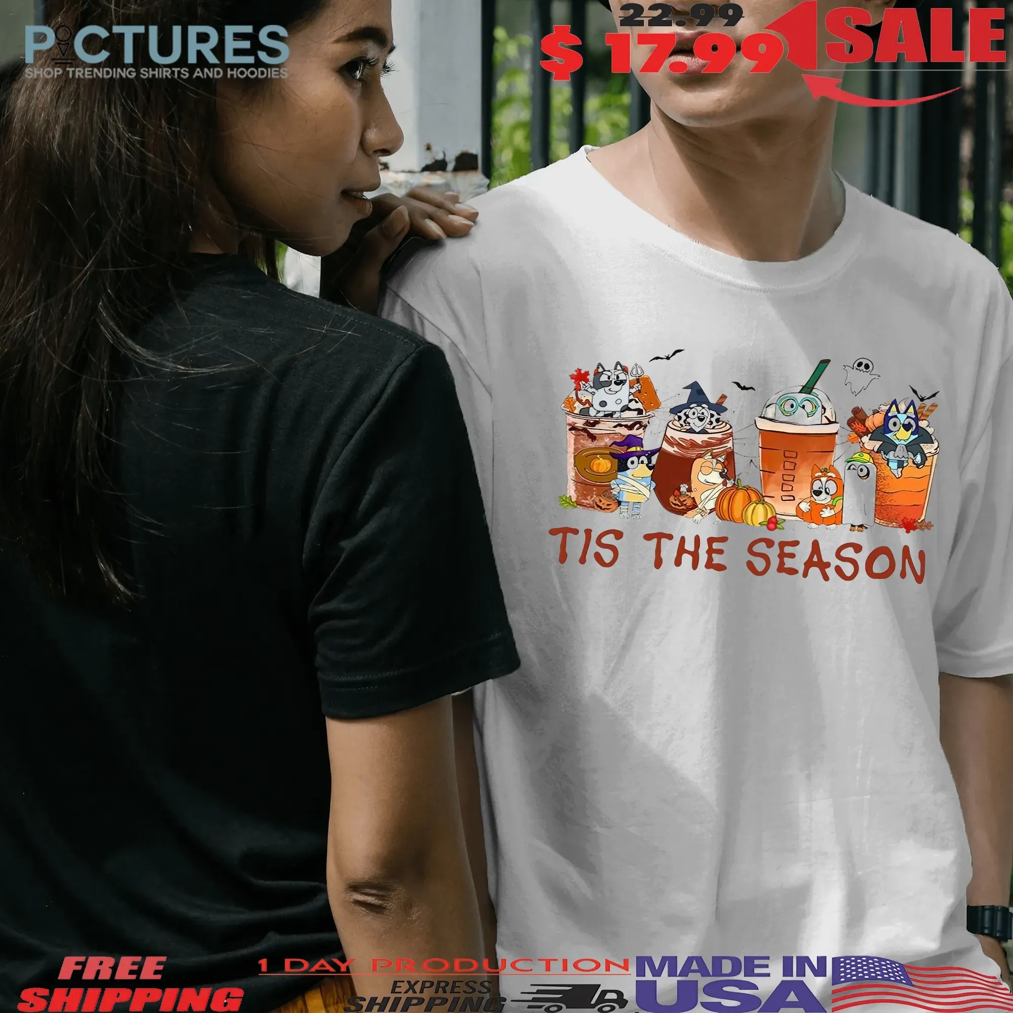Bluey Tis the Season Trick or Treat Halloween T Shirt