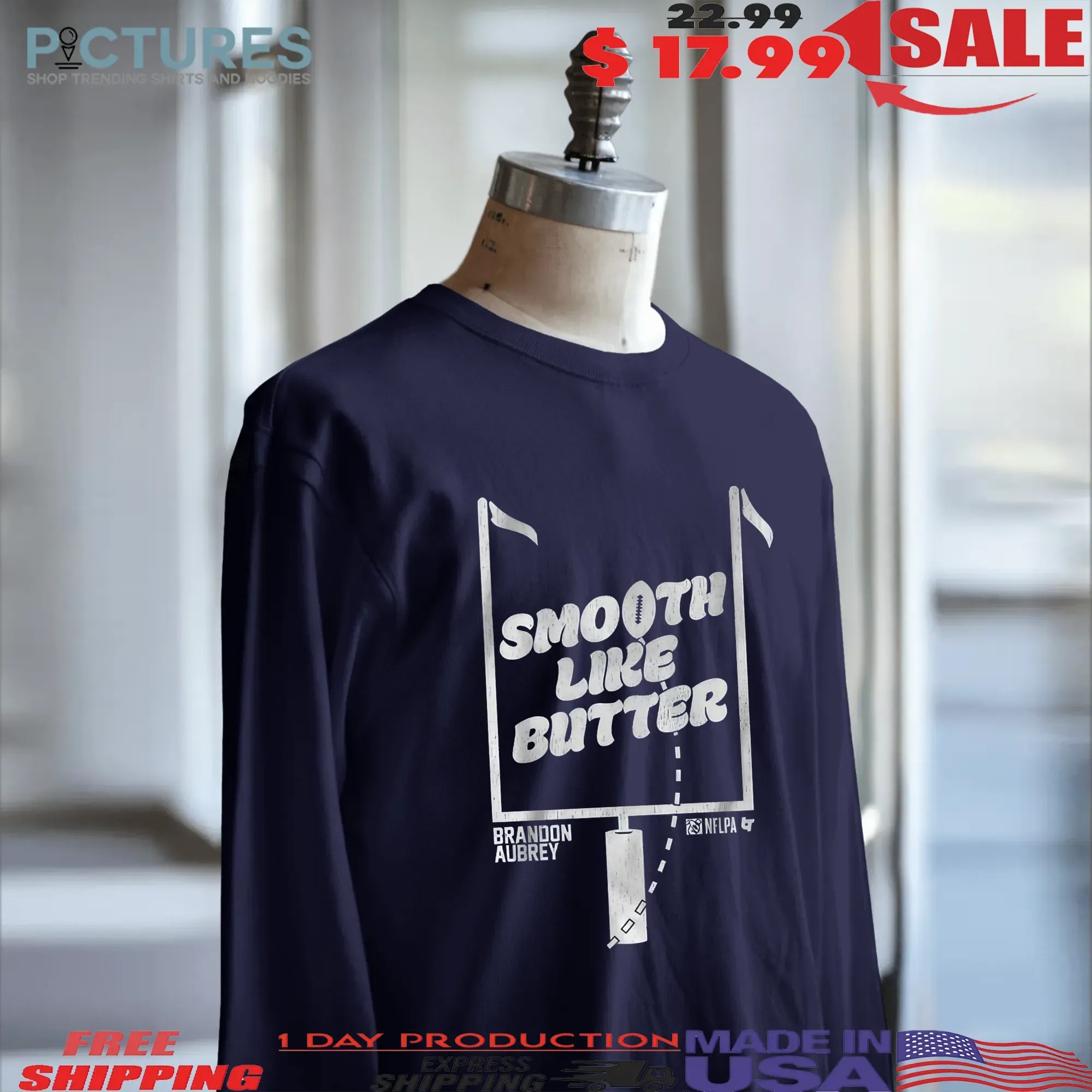 Brandon Aubrey Dallas Cowboys Football Smooth Like Butter T Shirt