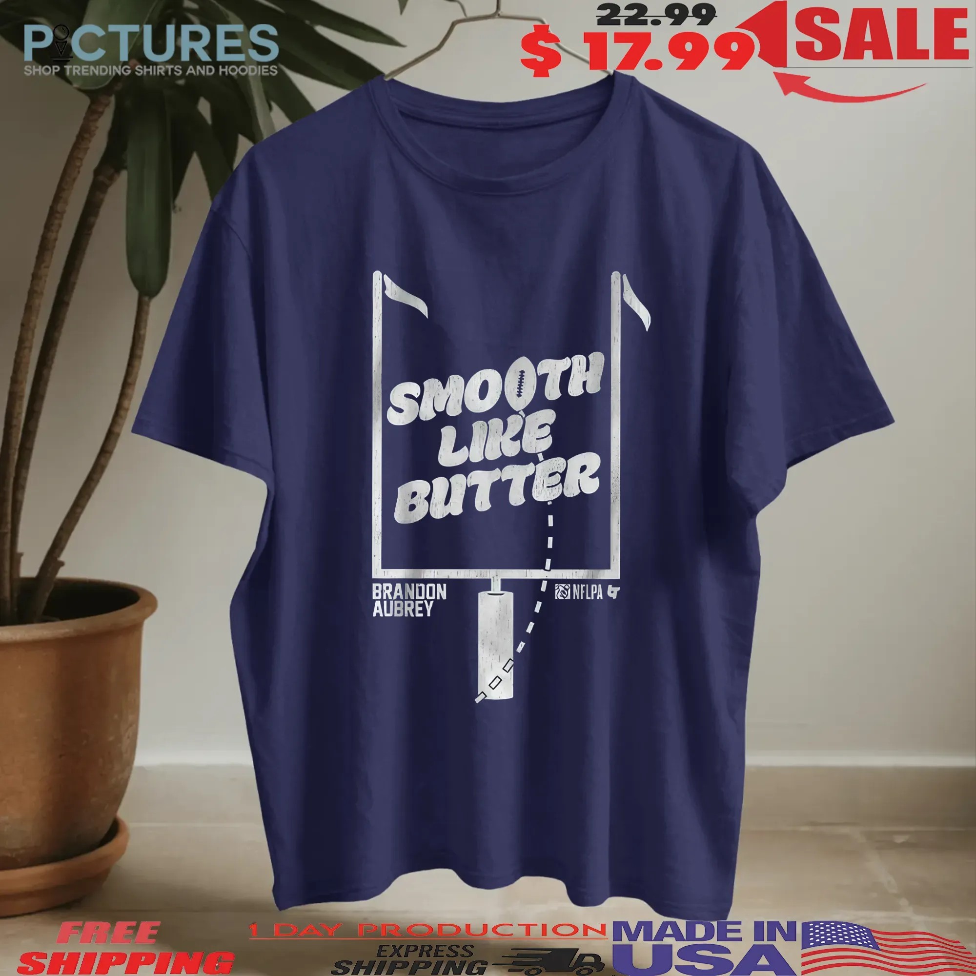 Brandon Aubrey Dallas Cowboys Football Smooth Like Butter T Shirt
