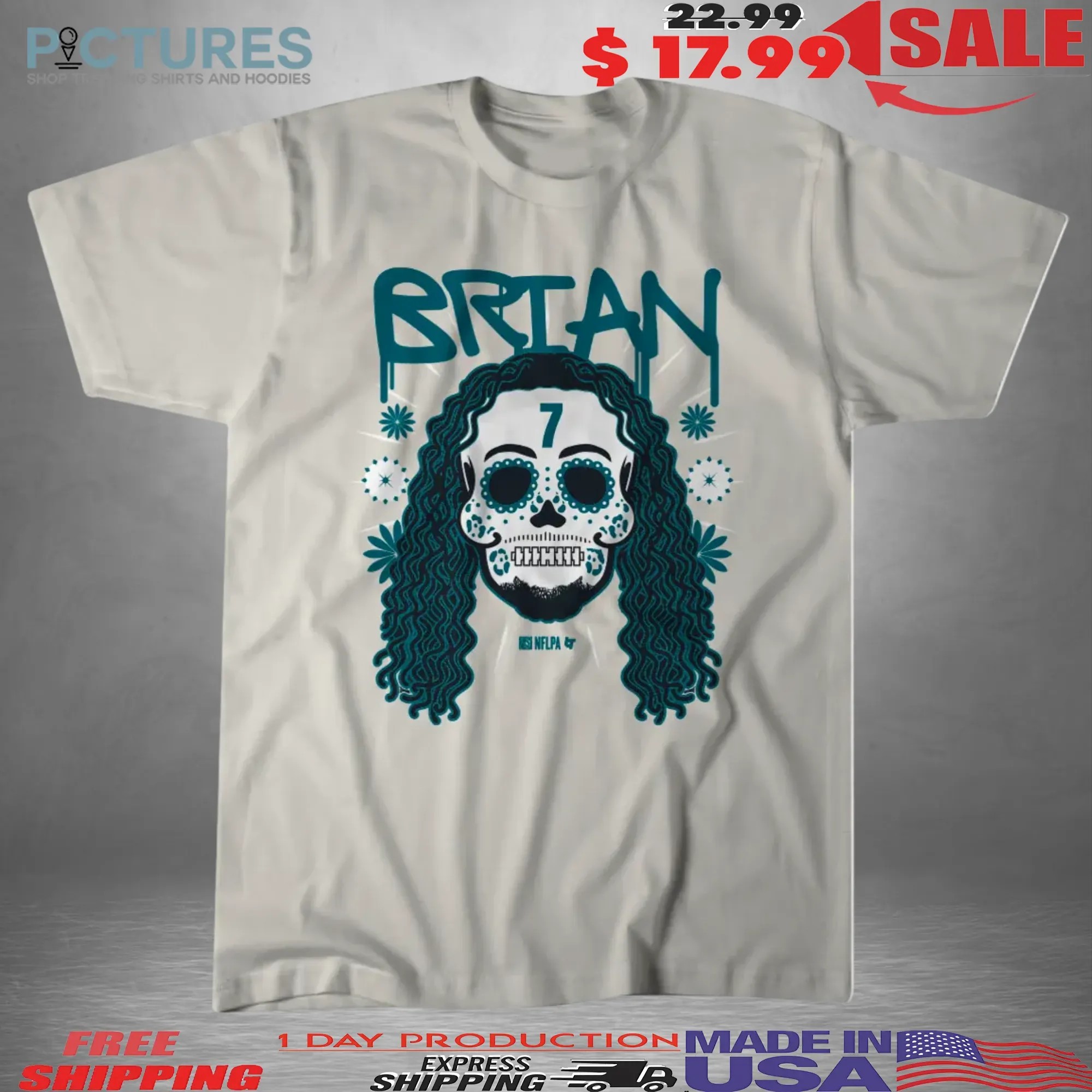 Brian Thomas Jr Jacksonville Jaguars Sugar Skull Remix Football Halloween T Shirt Brian Thomas Jr Jacksonville Jaguars Sugar Skull Remix Football Halloween T Shirt
