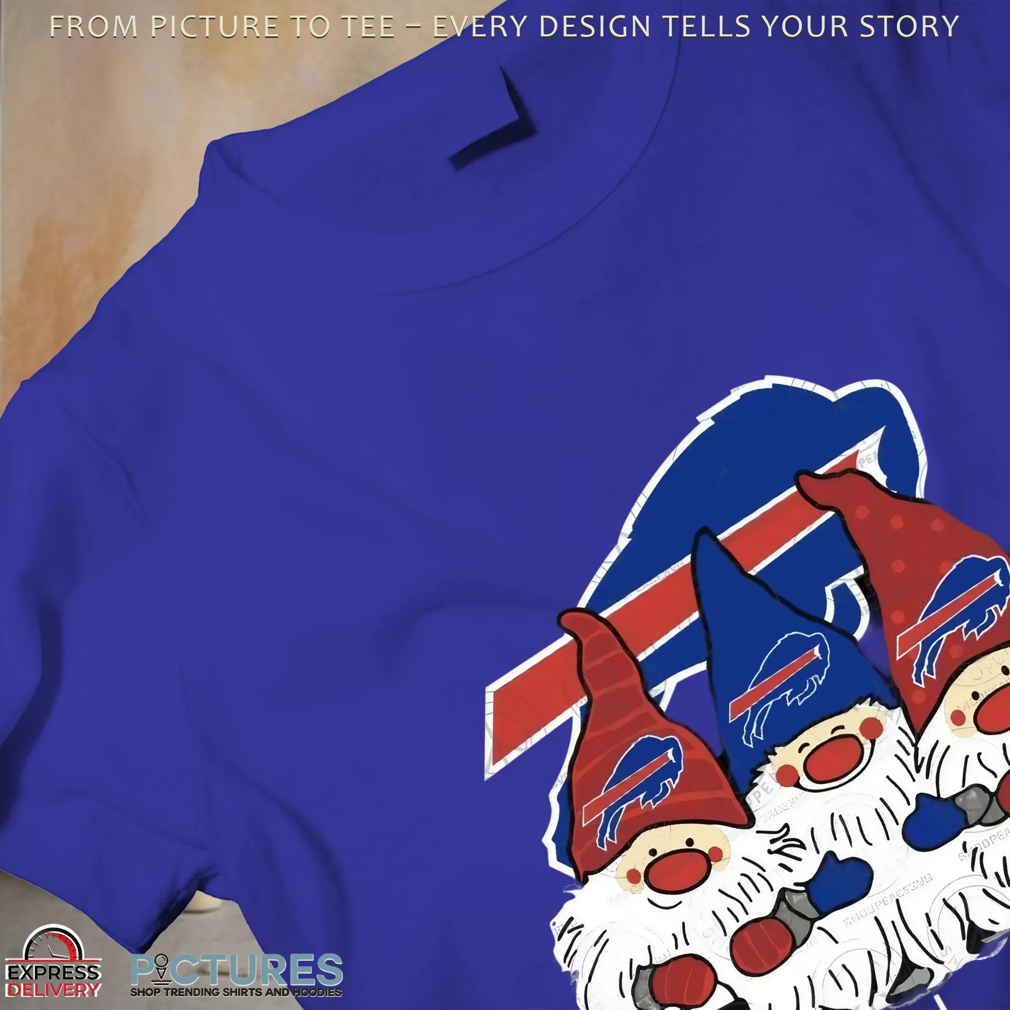 Buffalo Bills Christmas Gnomes Holiday NFL Football Fan Graphic T Shirt Buffalo Bills Christmas Gnomes Holiday NFL Football Fan Graphic T Shirt