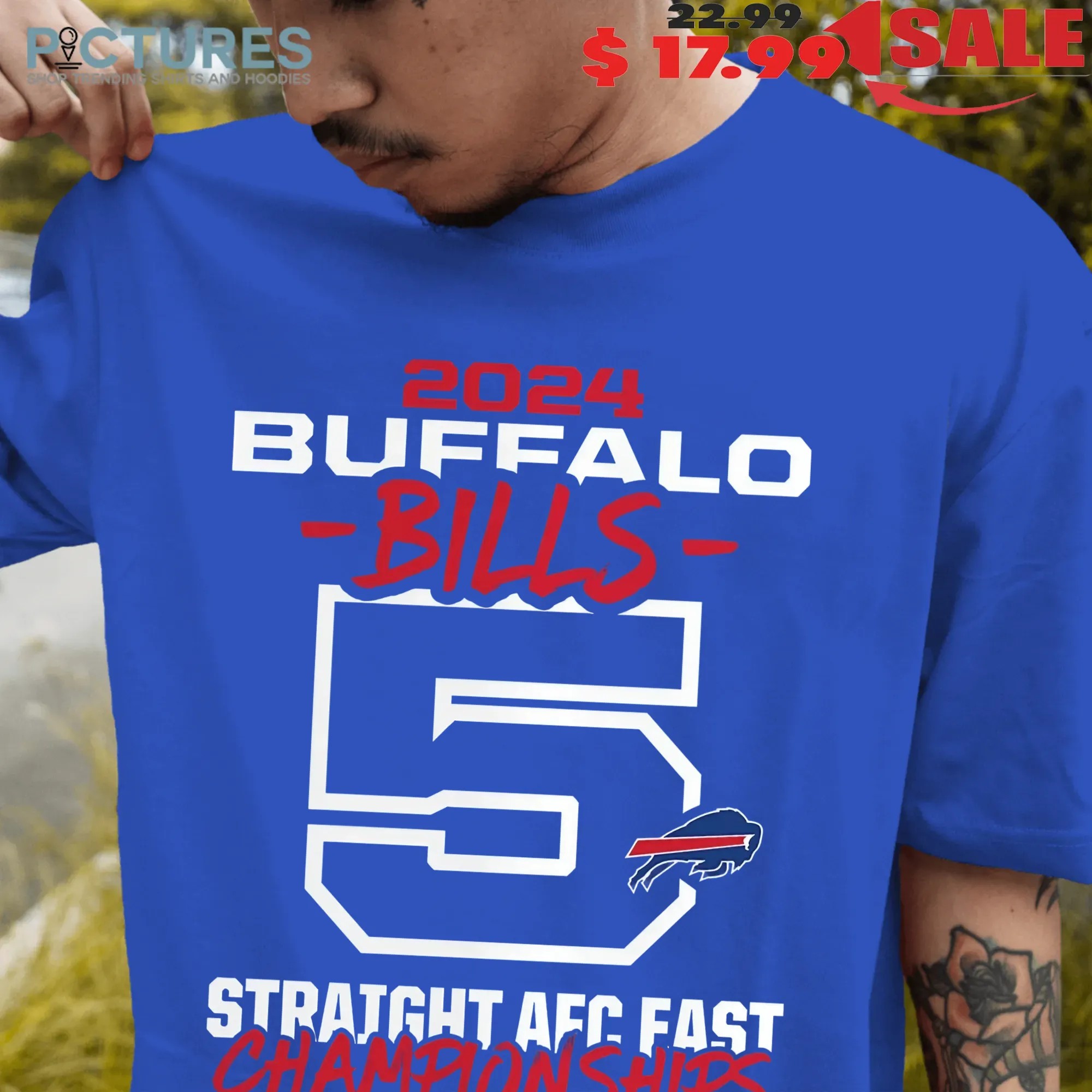 Buffalo Bills Fanatics Royal Five-Straight AFC East Division Champions T Shirt