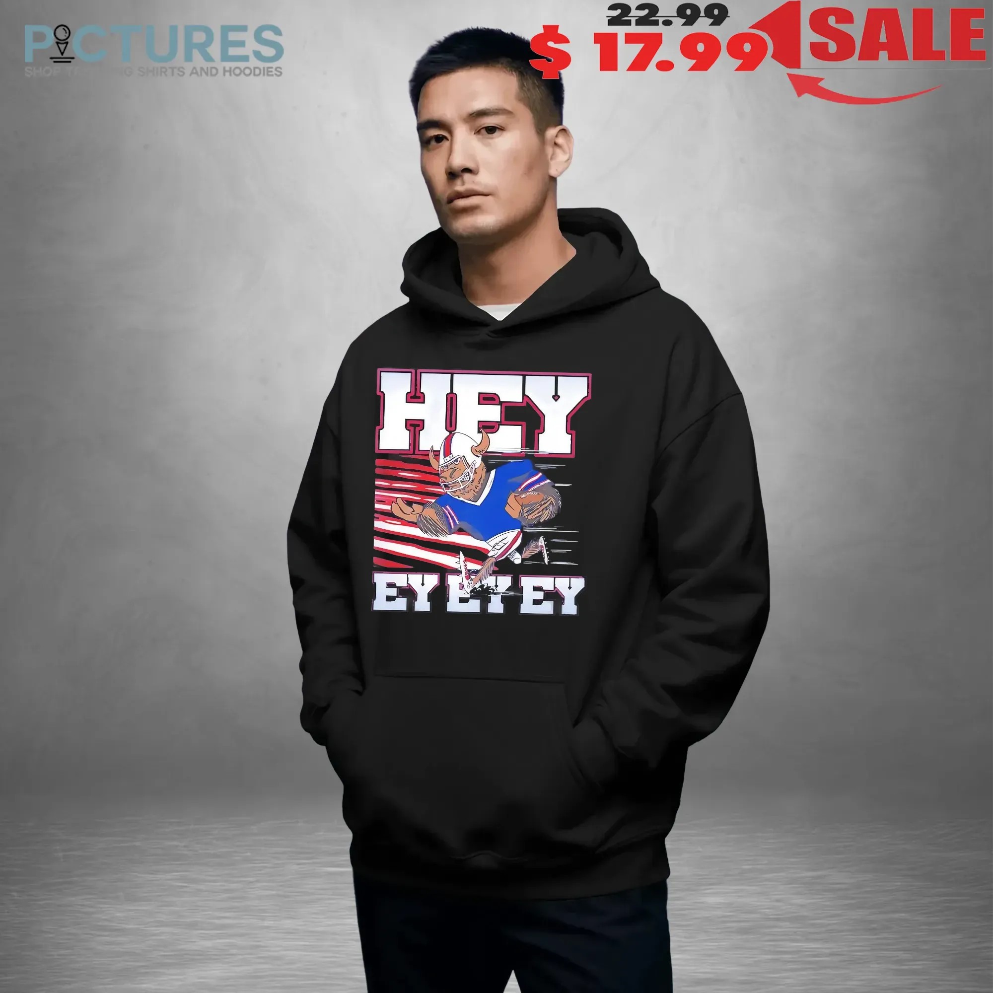 Buffalo Bills Hey Ey Ey Ey Mascot Pose Graphic T Shirt