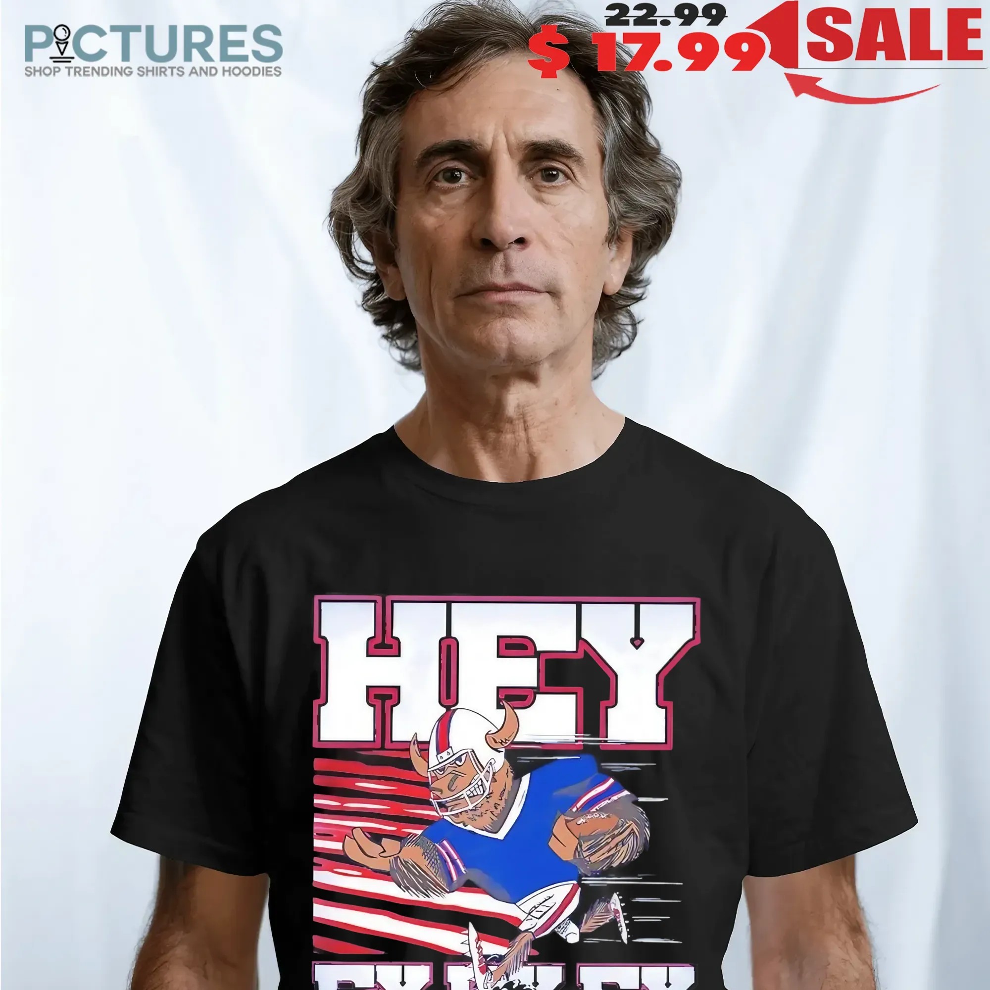 Buffalo Bills Hey Ey Ey Ey Mascot Pose Graphic T Shirt