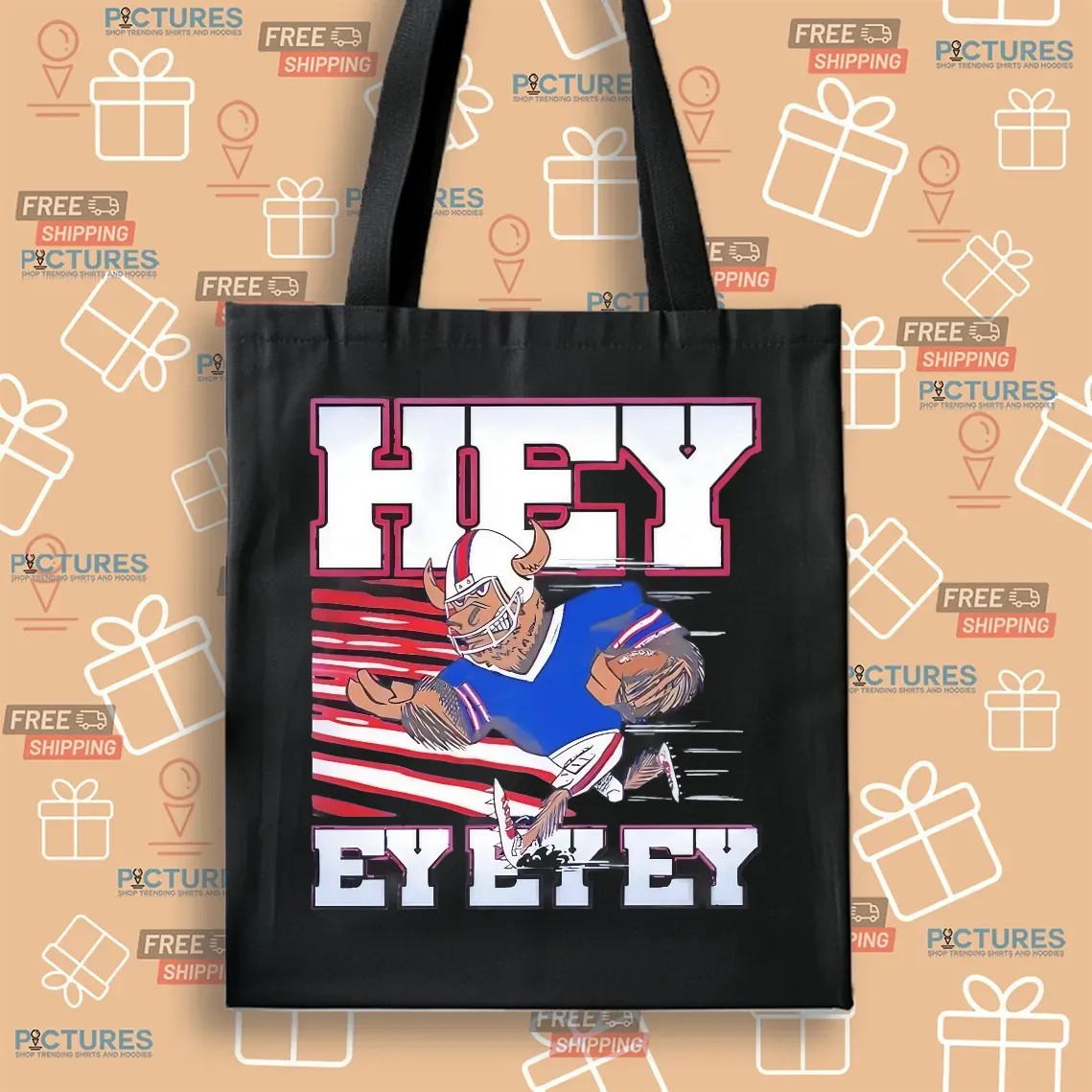 Buffalo Bills Hey Ey Ey Ey Mascot Pose Graphic T Shirt