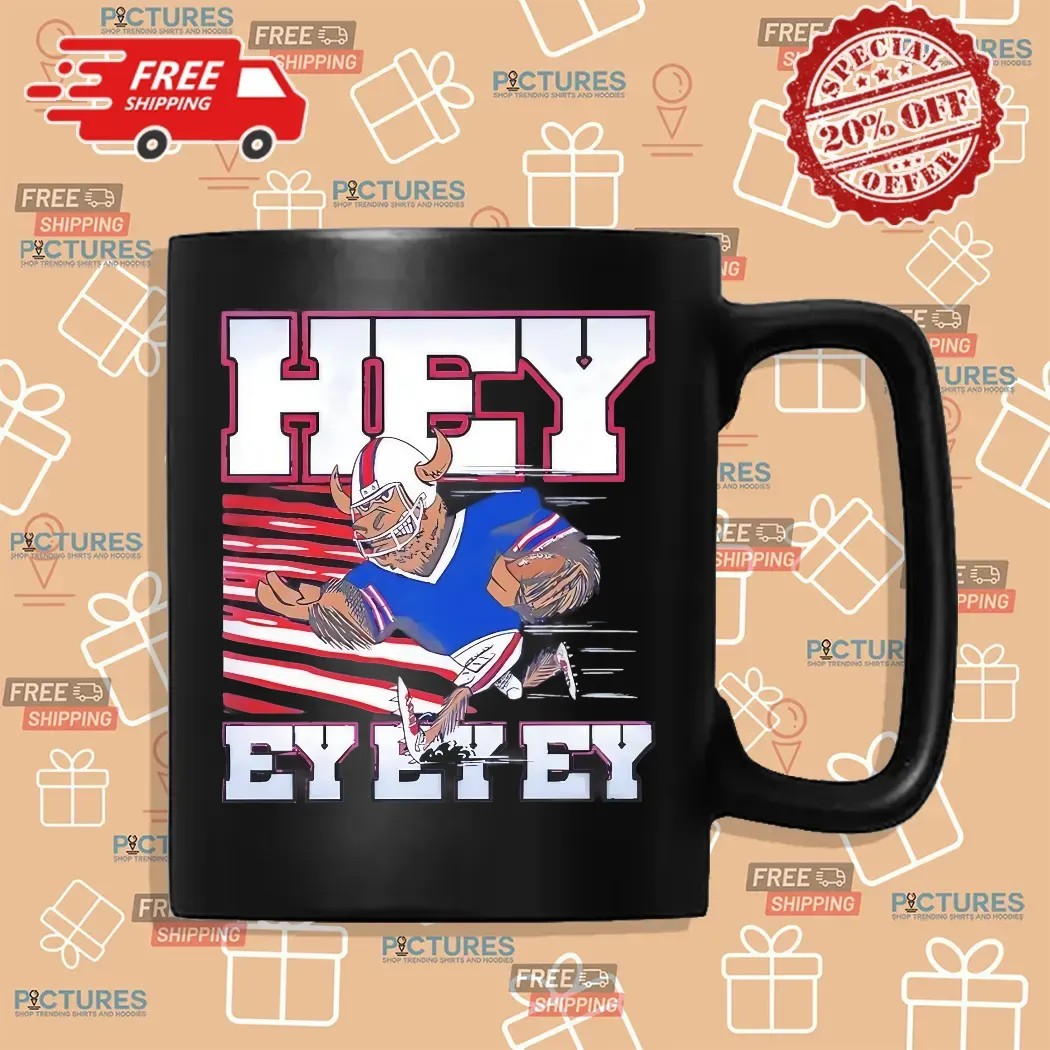 Buffalo Bills Hey Ey Ey Ey Mascot Pose Graphic T Shirt