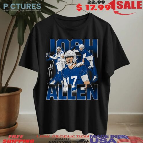 Buffalo Bills Josh Allen Masterpiece Bootleg Signature T Shirt