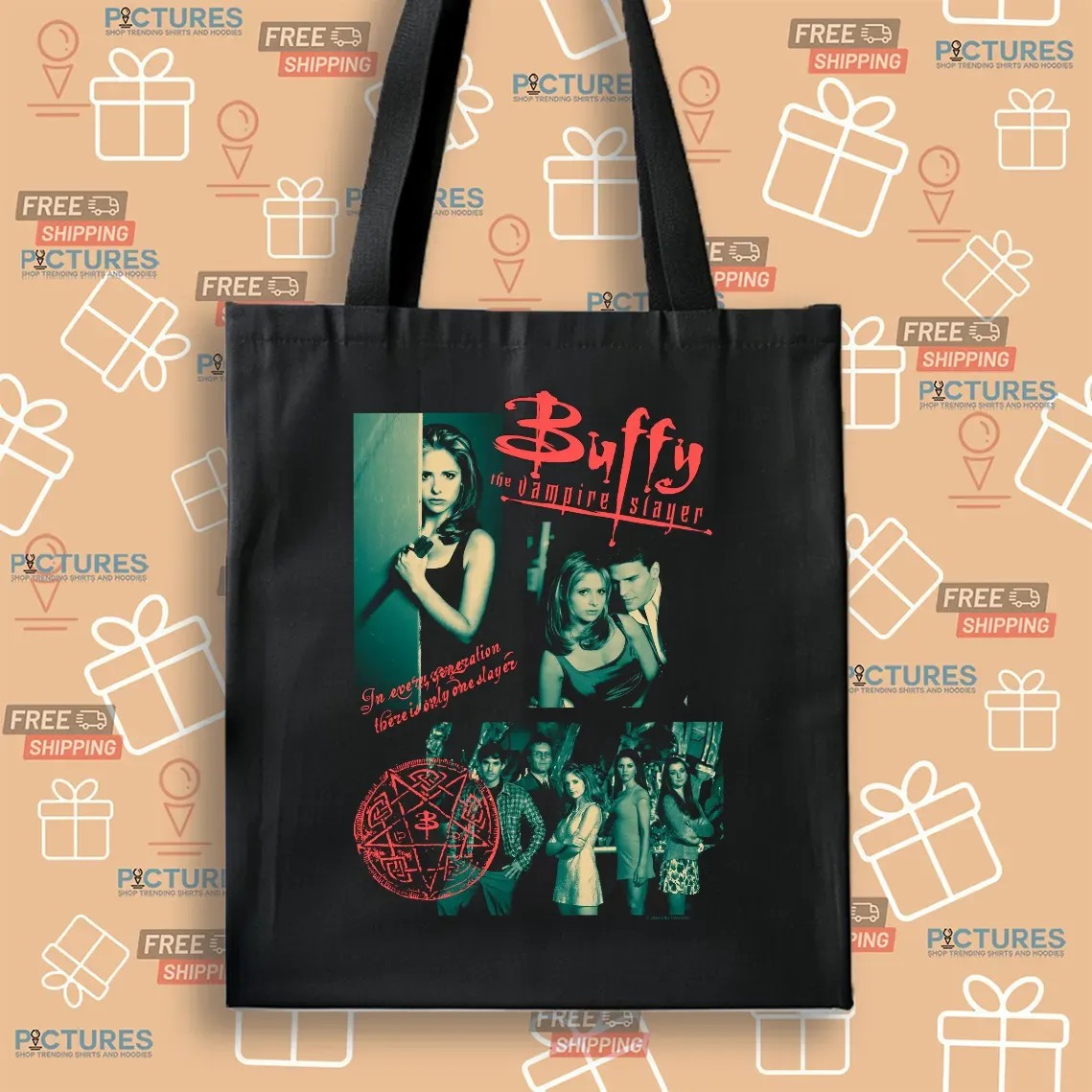 Buffy The Vampire Slayer Collage There Is Only One Slayer Horror Halloween T Shirt