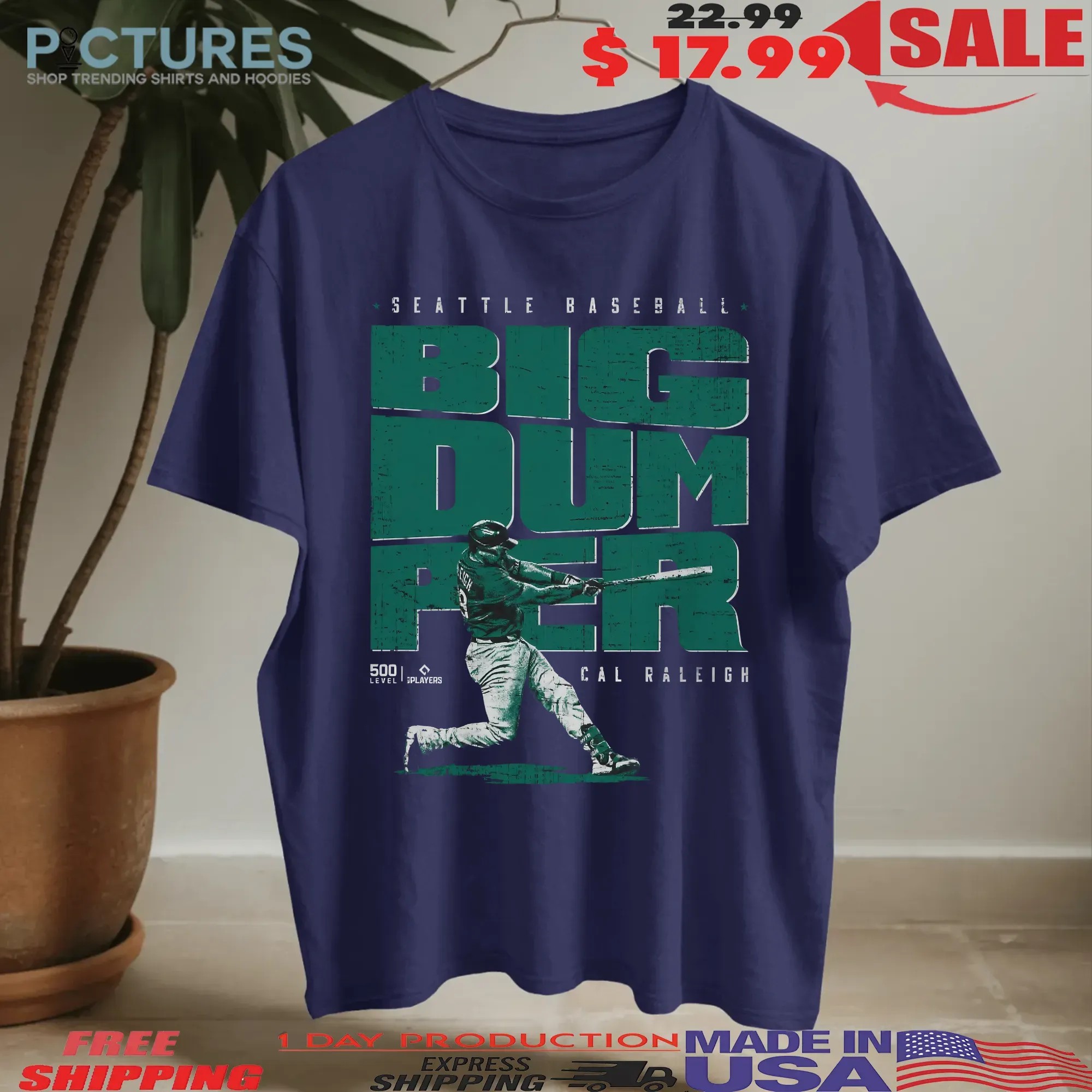 Cal Raleigh Seattle Big Dumper Super Star Pose Graphic T Shirt