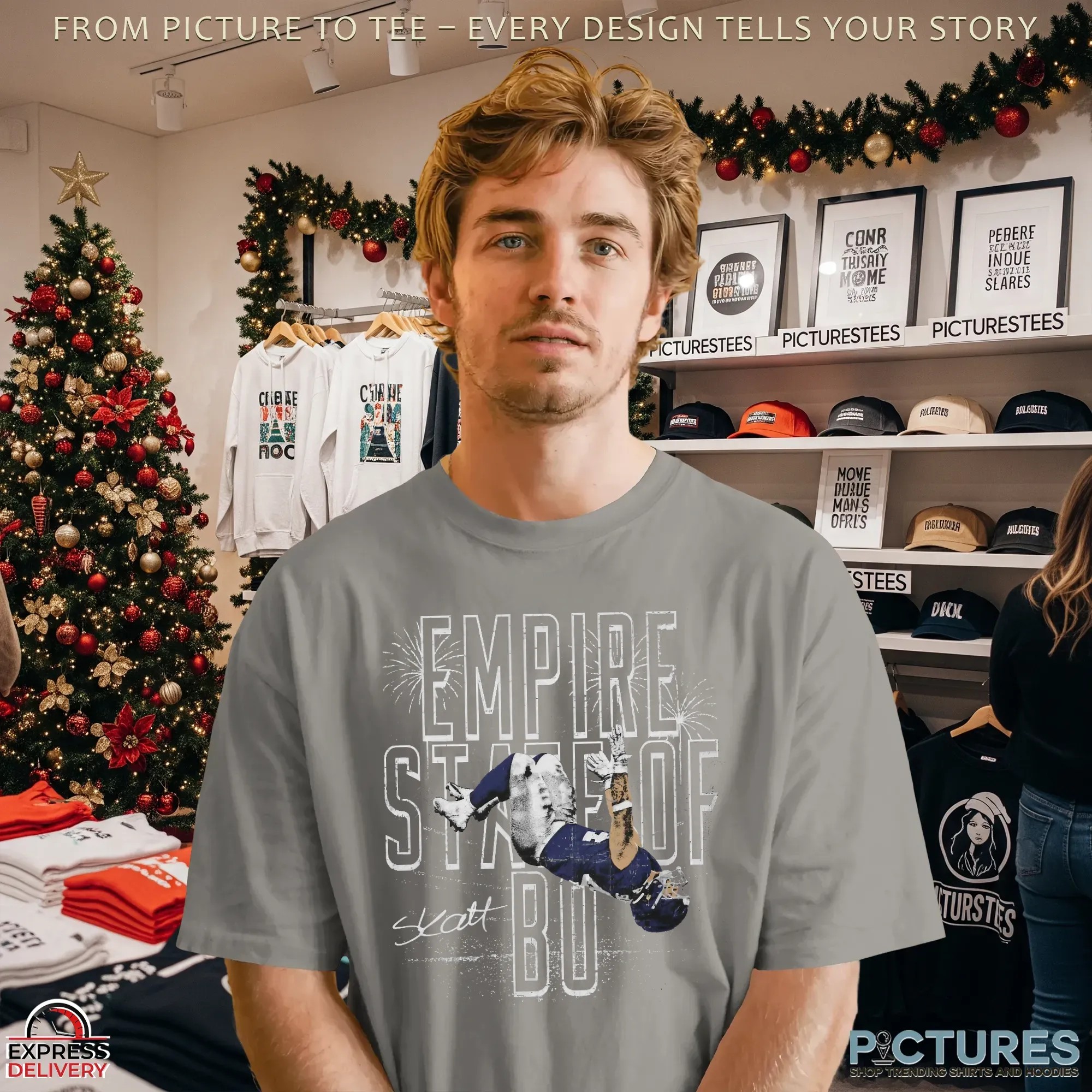 Cam Skattebo New York Giants Empire State Of BO Backflip T Shirt