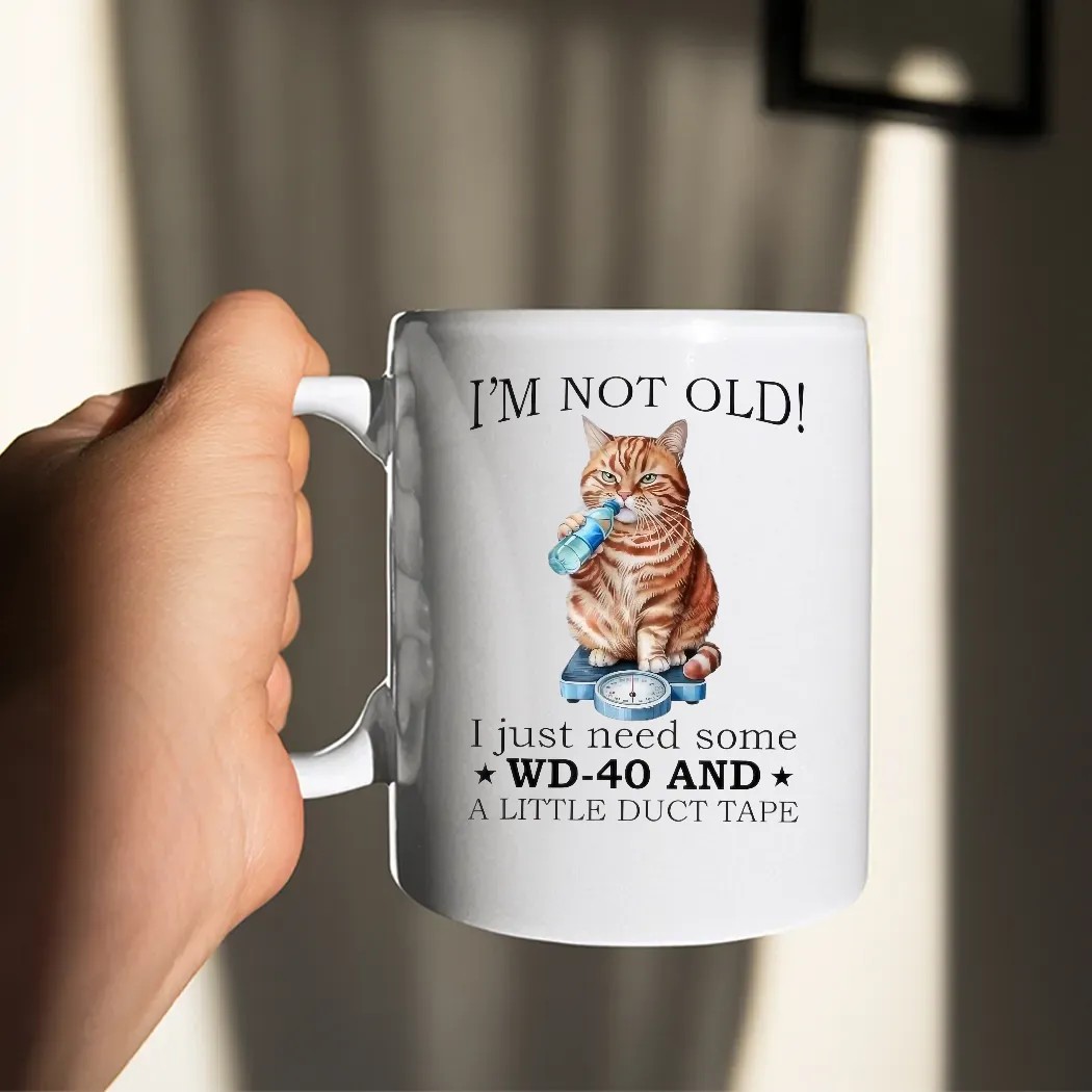 Cat I'm Not Old I Just Need Some Wd-40 And A Little Duct Tape Meme T Shirt