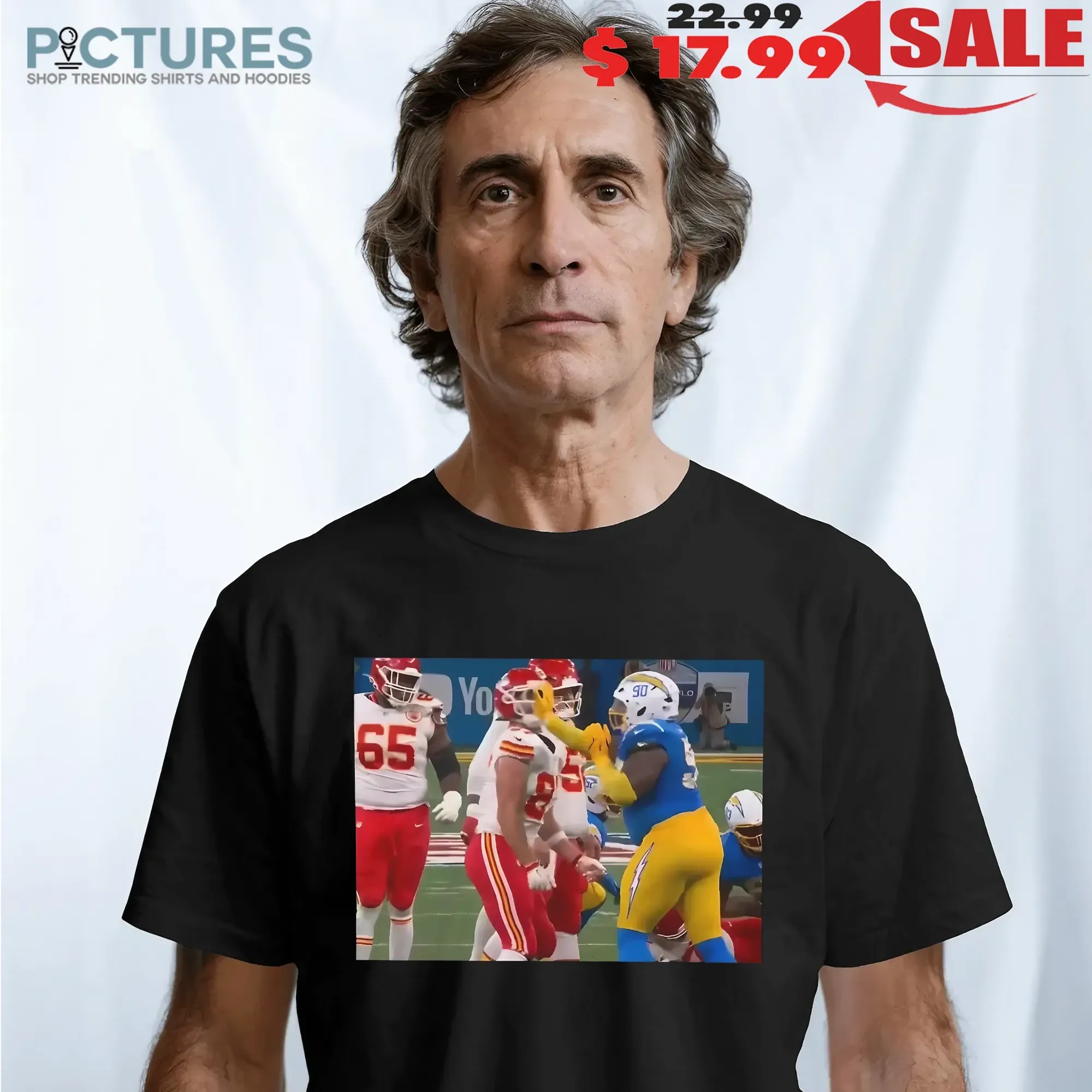 Chargers Player Slapped Travis Kelce In The Face Photo T Shirt