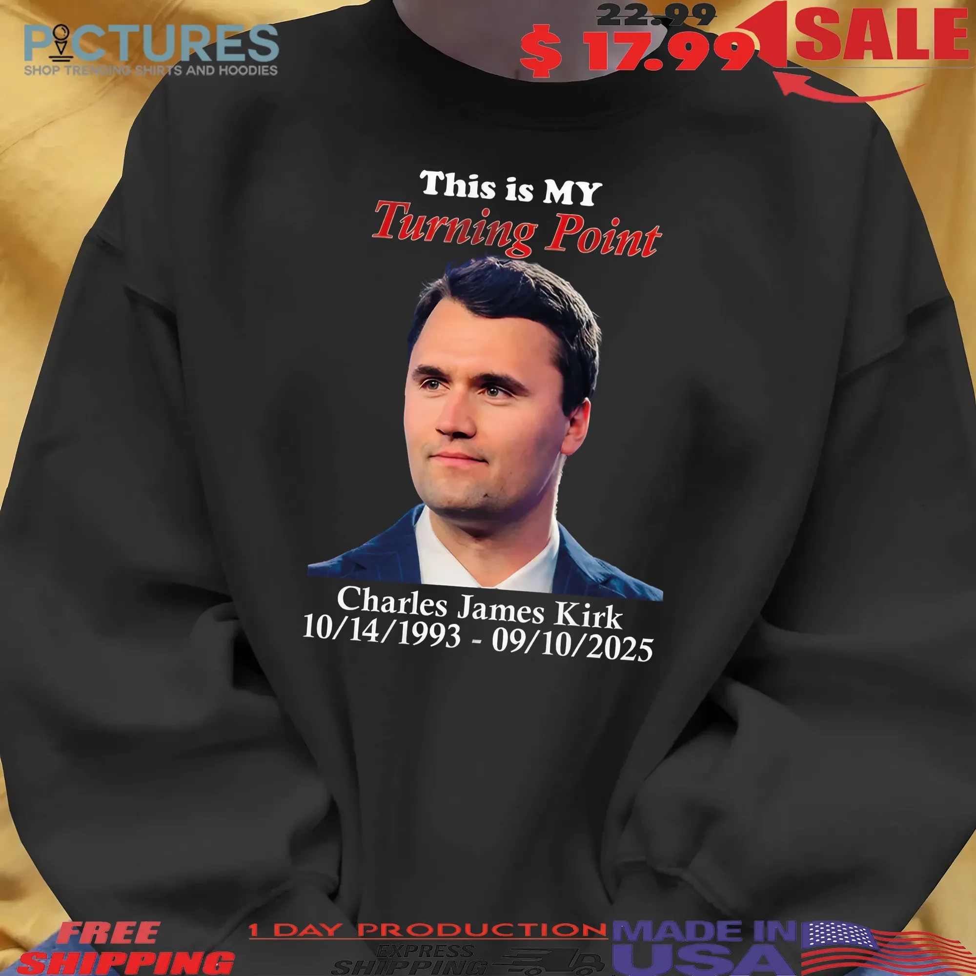 Charles James Kirk This Is The Turning Point Sep 10 2025 T Shirt