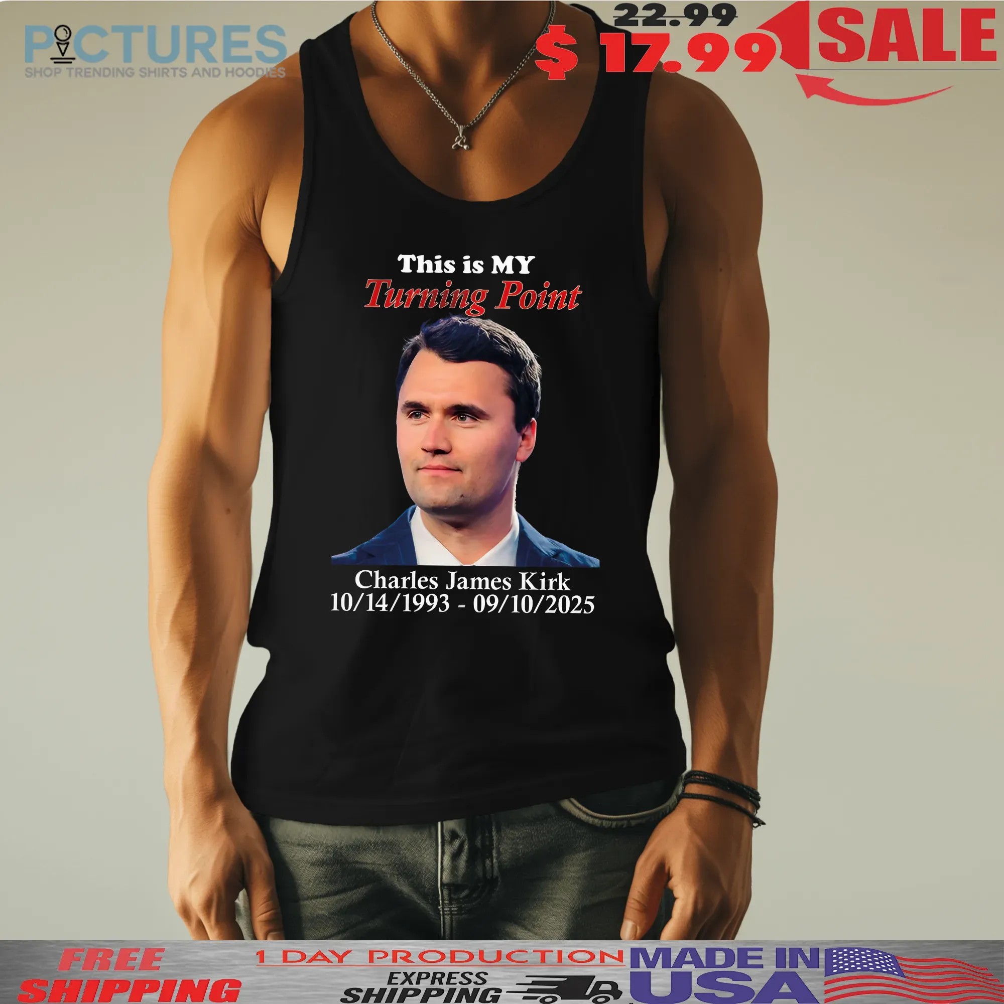 Charles James Kirk This Is The Turning Point Sep 10 2025 T Shirt
