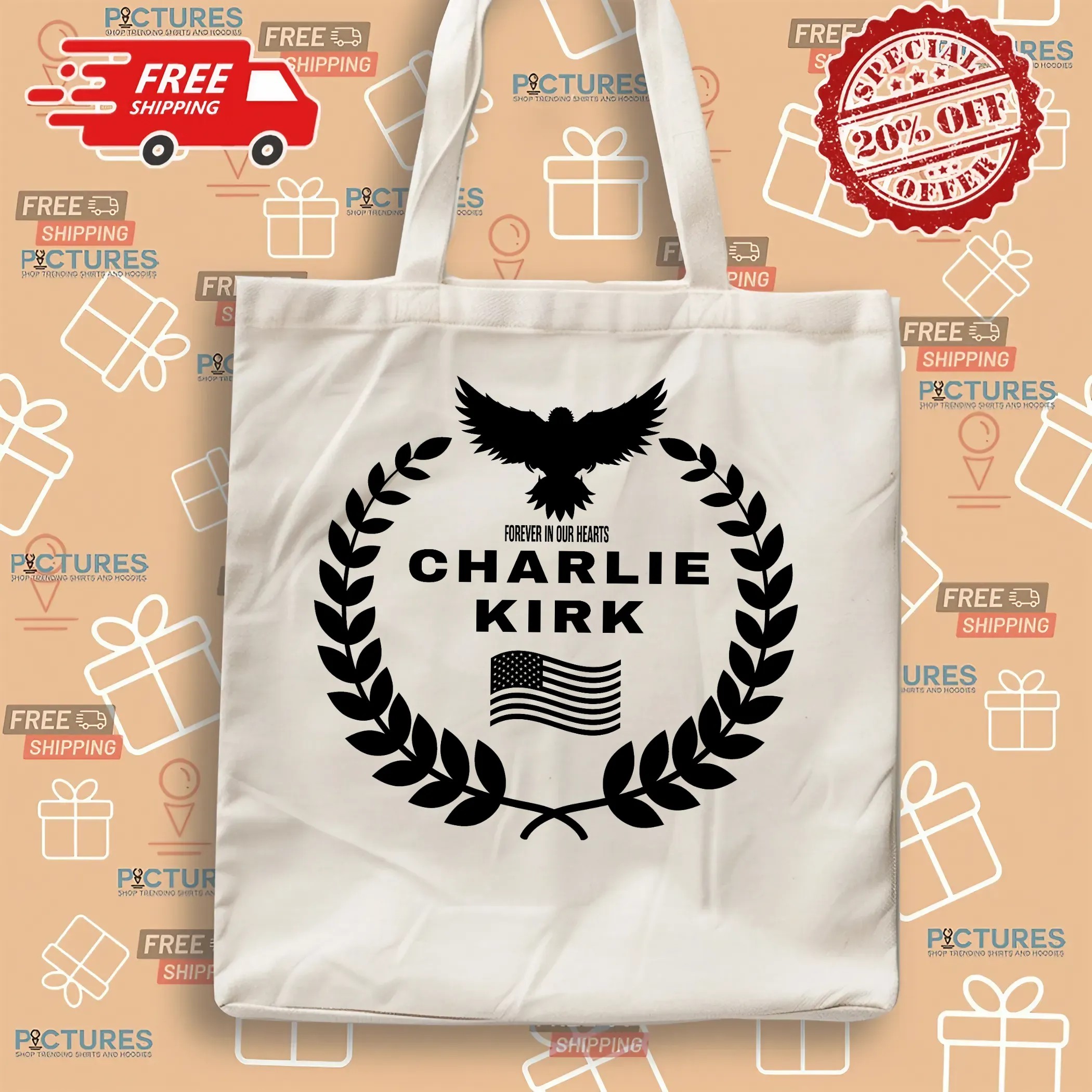 Charlie Kirk Forever In Our Hearts Memorial T Shirt