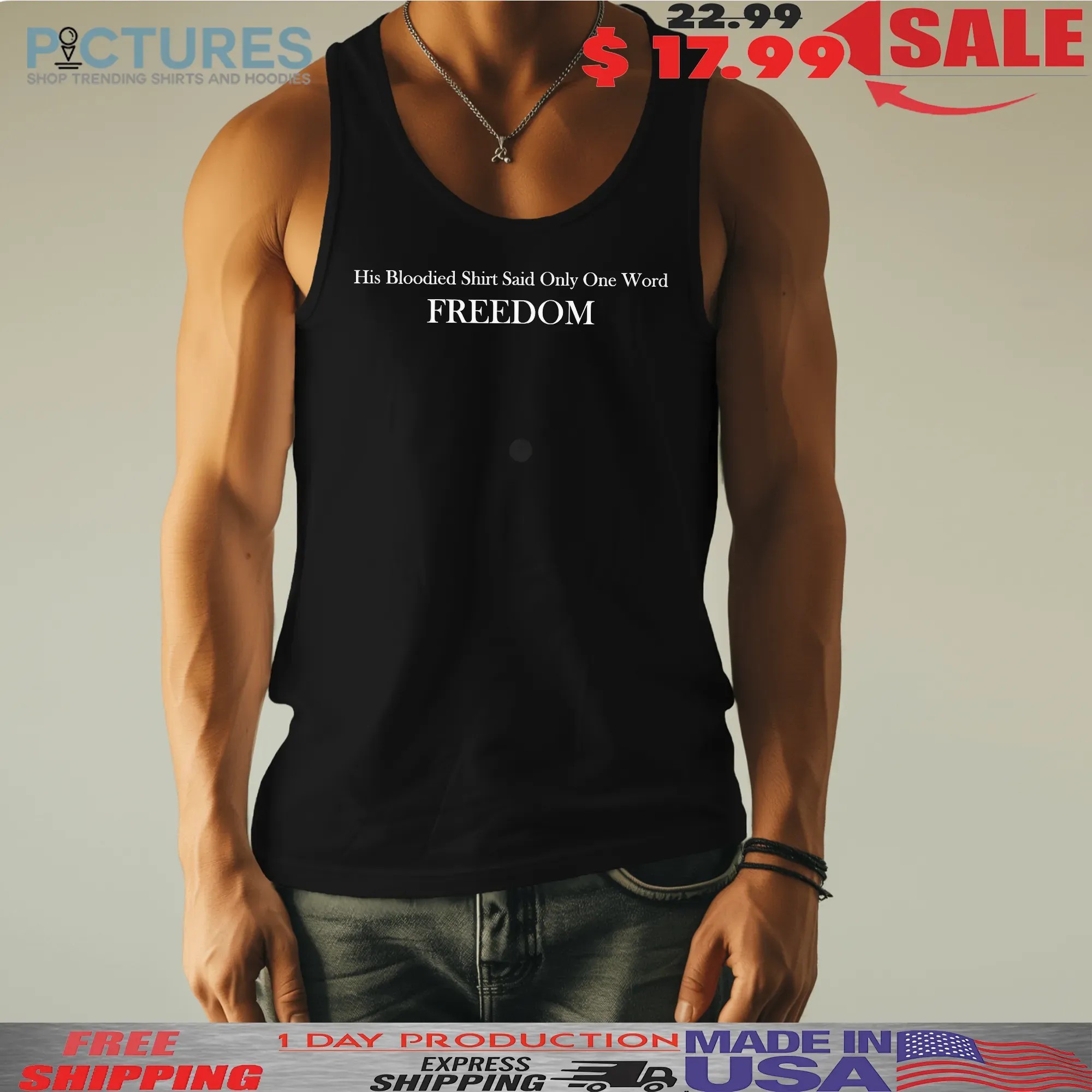 Charlie Kirk His Blooded Shirt Said Only One Word Freedom T Shirt