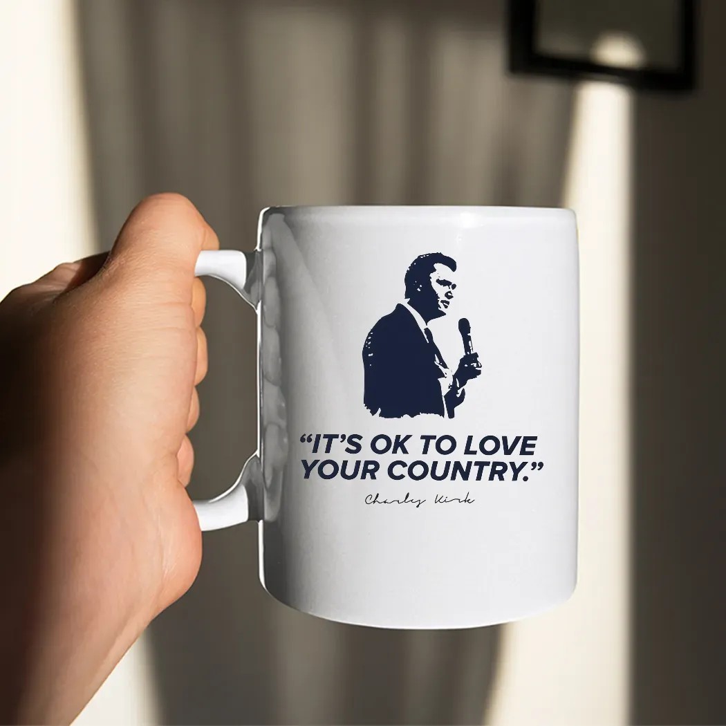 Charlie Kirk It's Ok To Love Your Country Memorial T Shirt
