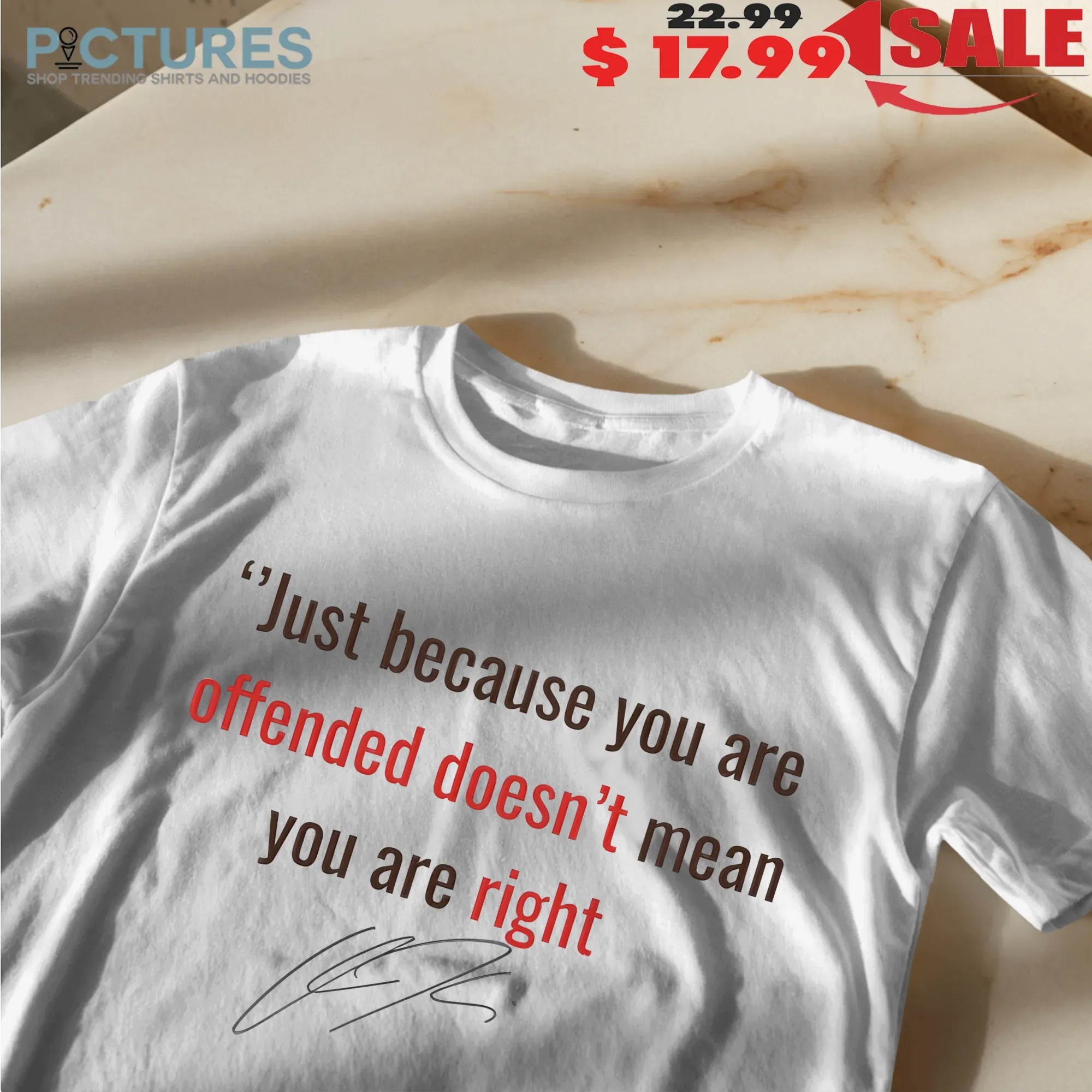 Charlie Kirk Just Because You're Offended Doesn't Mean You Are Right Signature T Shirt