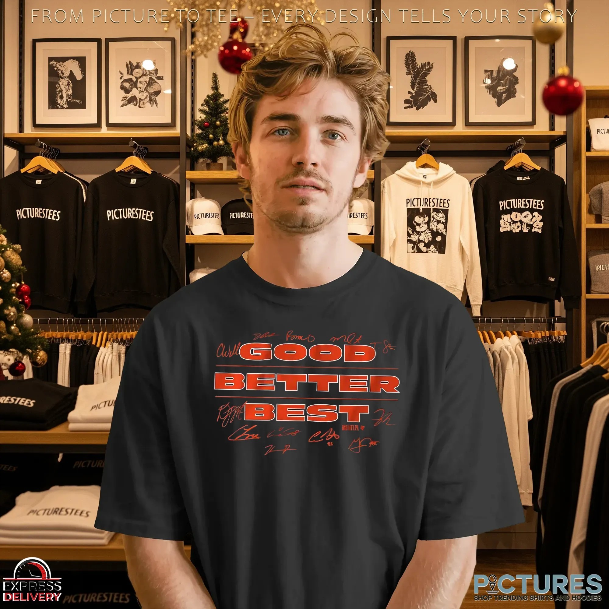 Chicago Bears Good Better Best NFL Football Players Signatures T Shirt
