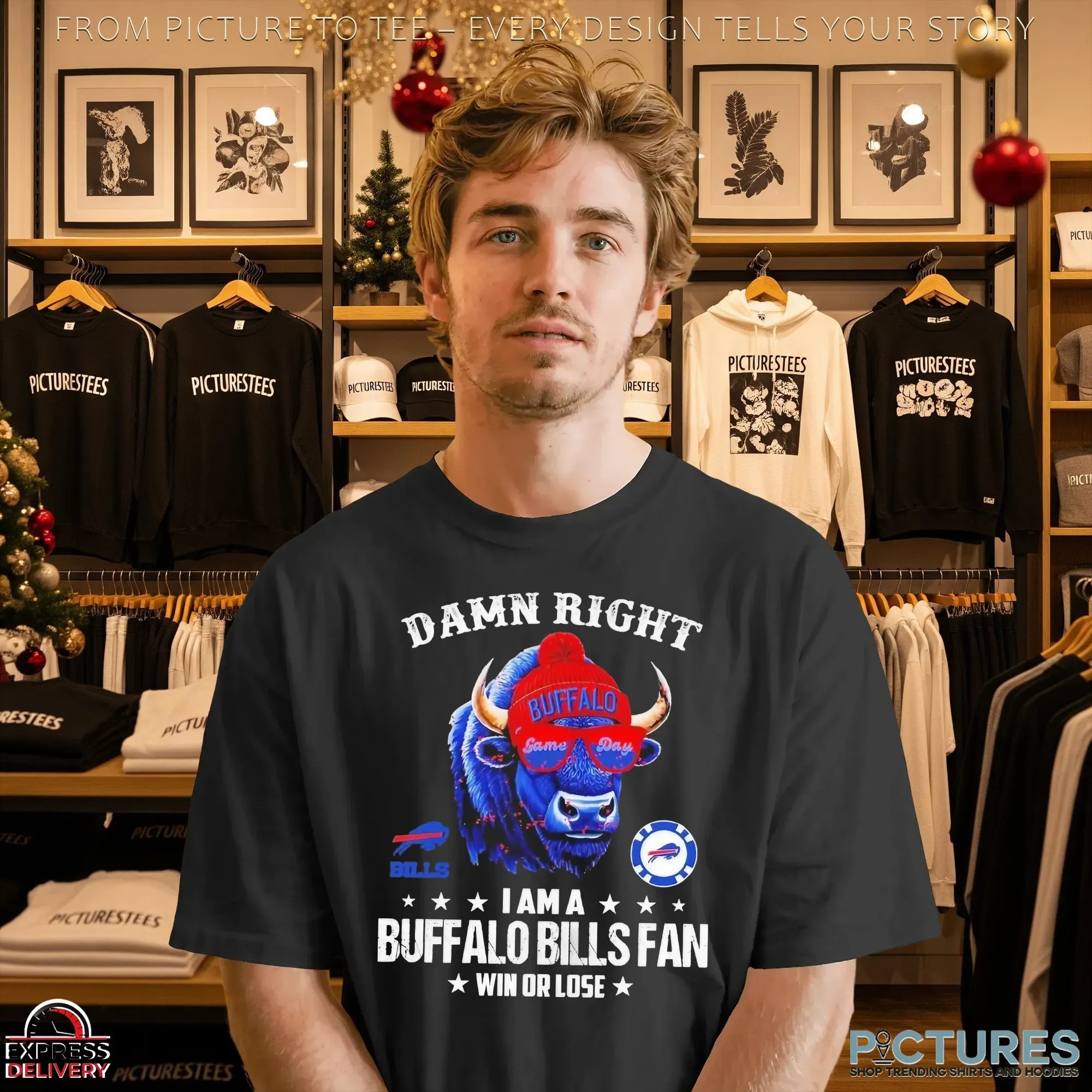 Damn Right I Am A Buffalo Bills Fan Win Or Lose 2025 T Shirt