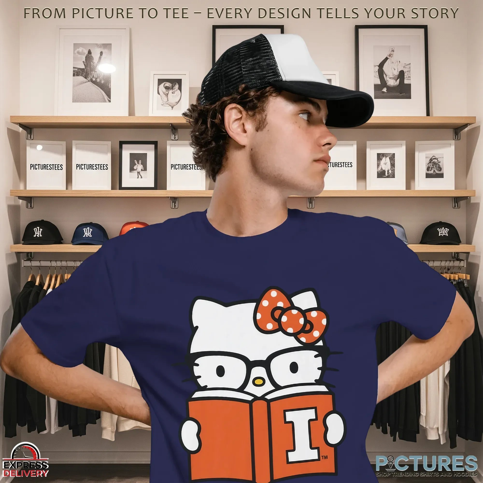 Dave Portnoy Hello Kitty Being Smart Is Always In Style Illinois Fighting Illini Football T Shirt