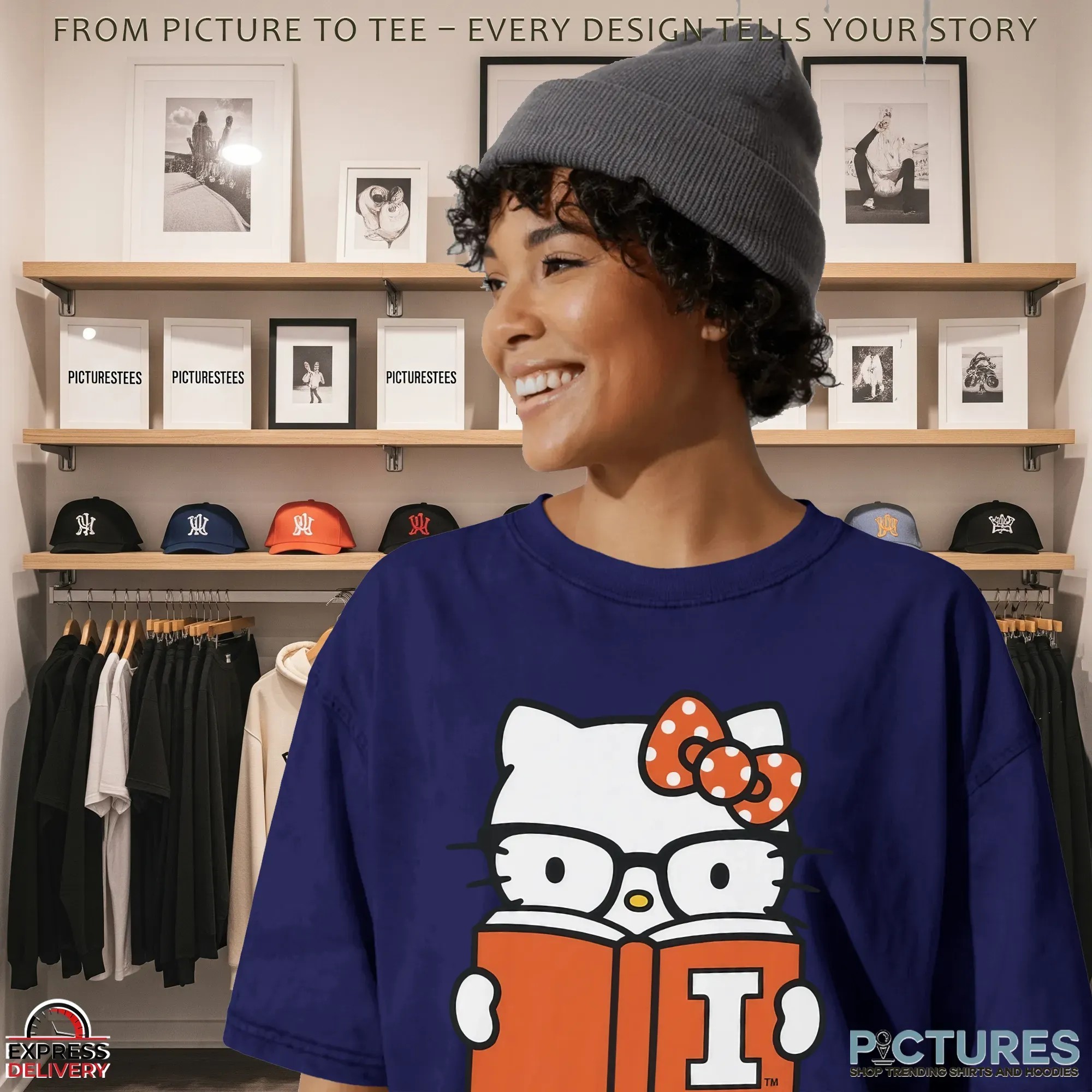 Dave Portnoy Hello Kitty Being Smart Is Always In Style Illinois Fighting Illini Football T Shirt