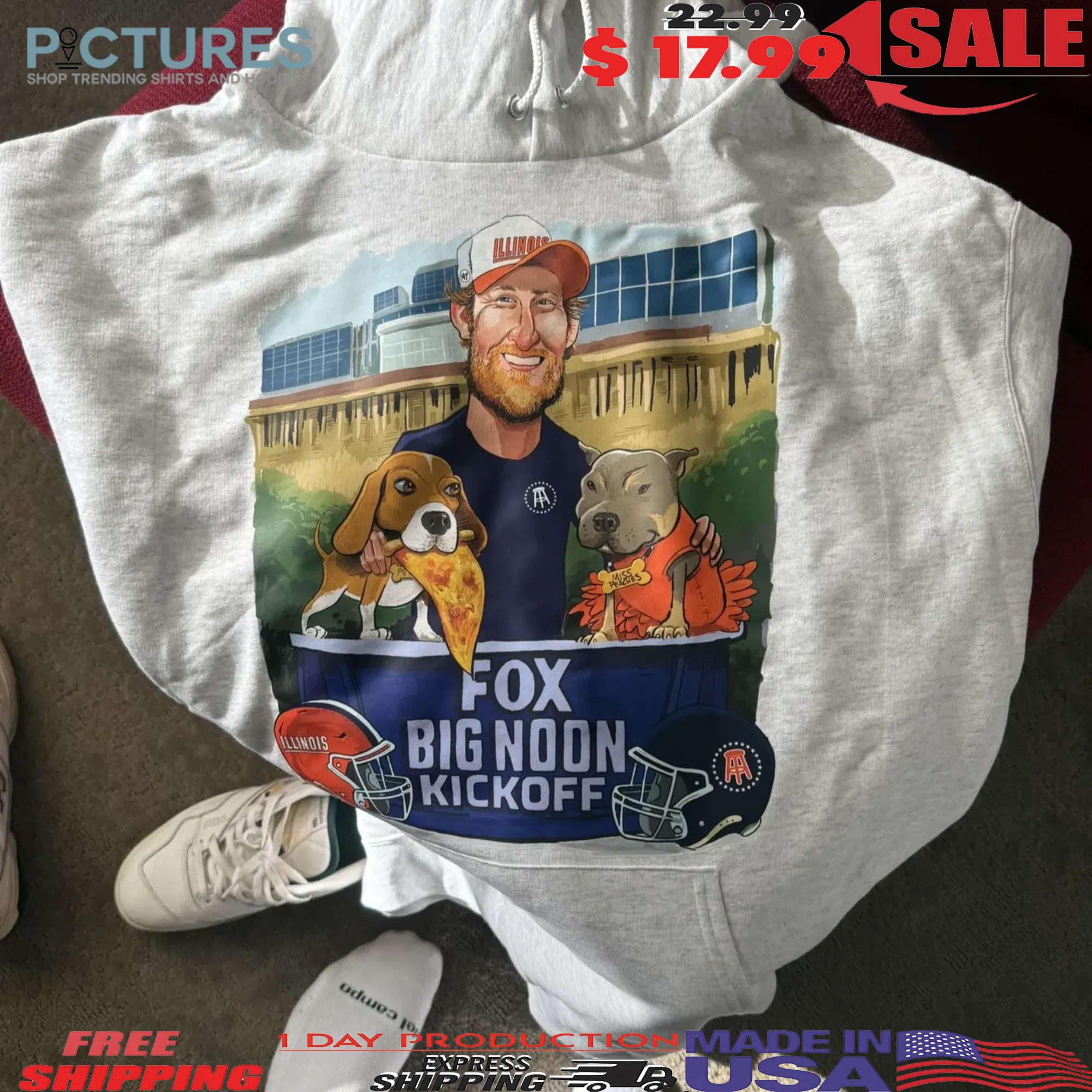 Dave Portnoy Illinois Big Noon Kickoff Sports Graphic T Shirt