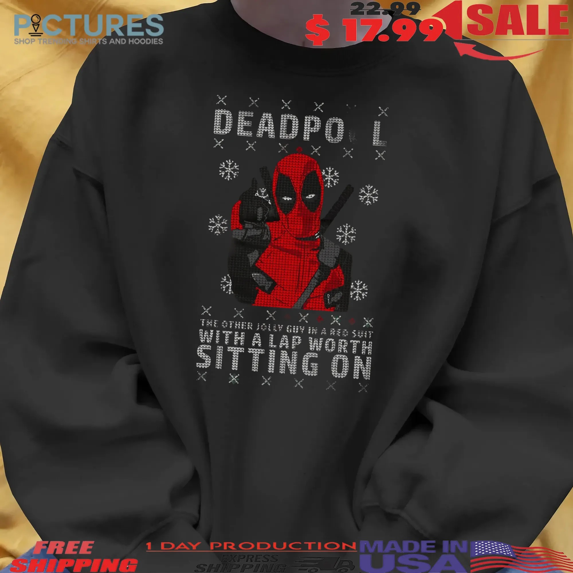 Deadpool The Others Jolly Guy In A Red Suit With A Lap Worth Sitting On Christmas T Shirt