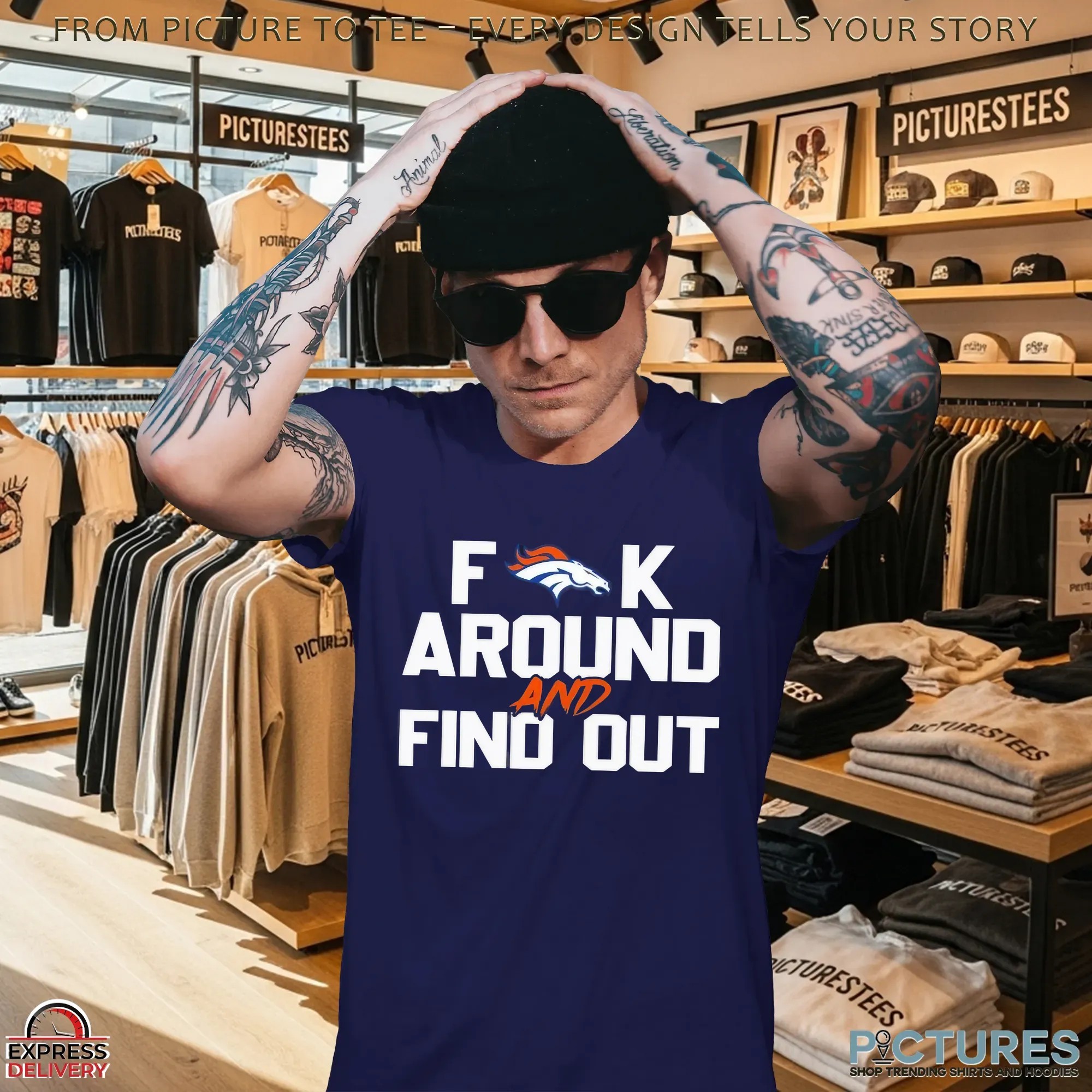Denver Broncos Football Fuck Around And Find Out NFL Parody T Shirt
