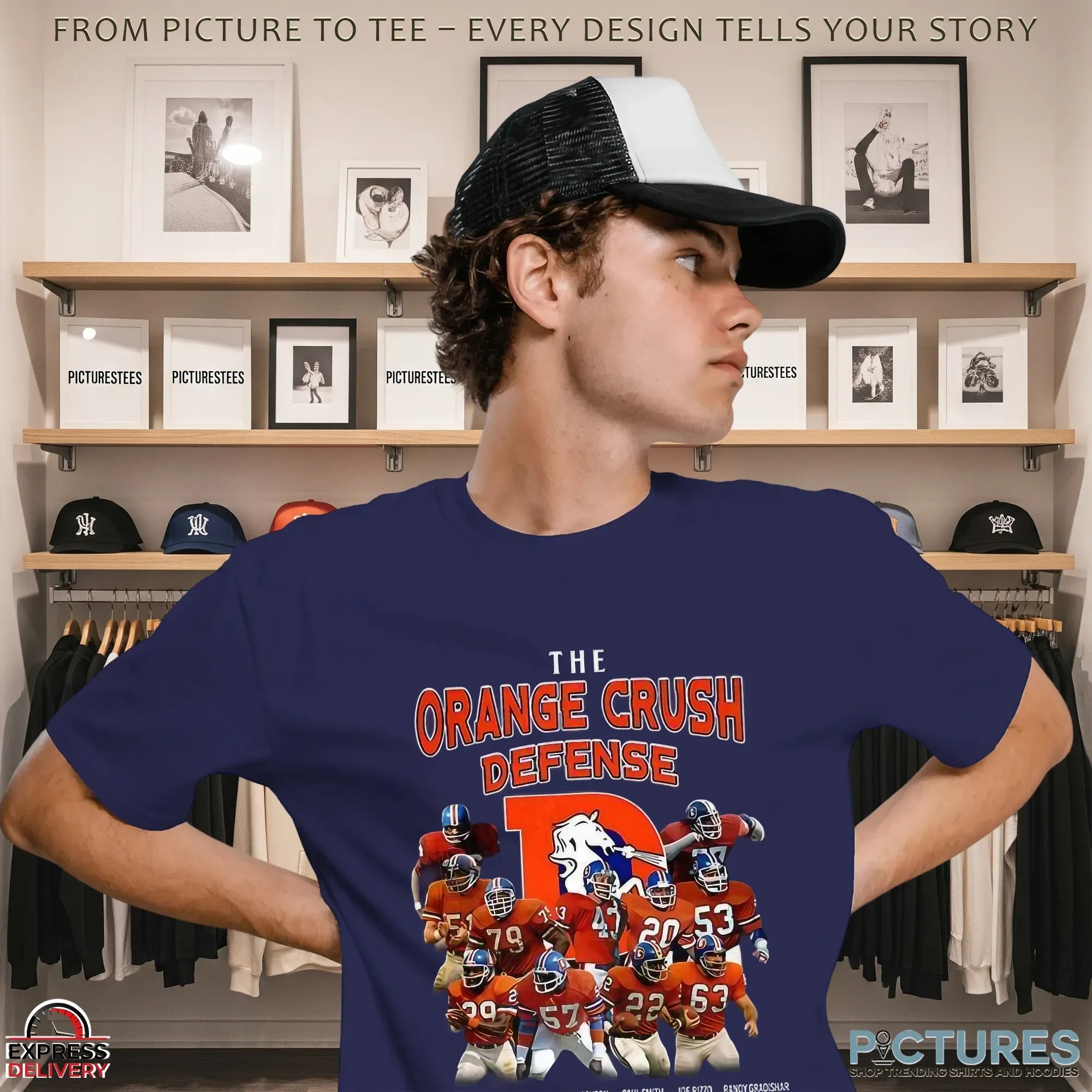 Denver Broncos Football The Orange Crush Defense Thank You For The Memories Team Signatures T Shirt
