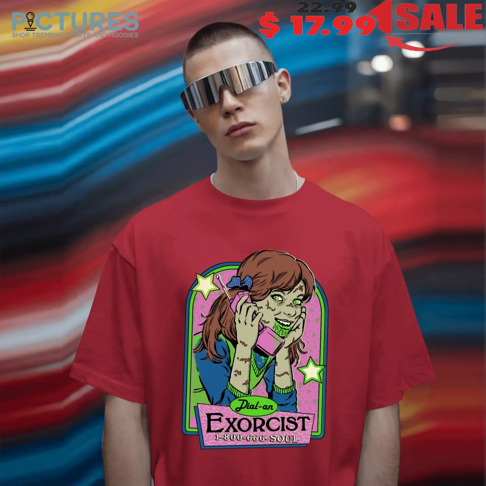 Dial An Exorcist Horror Halloween Graphic T Shirt