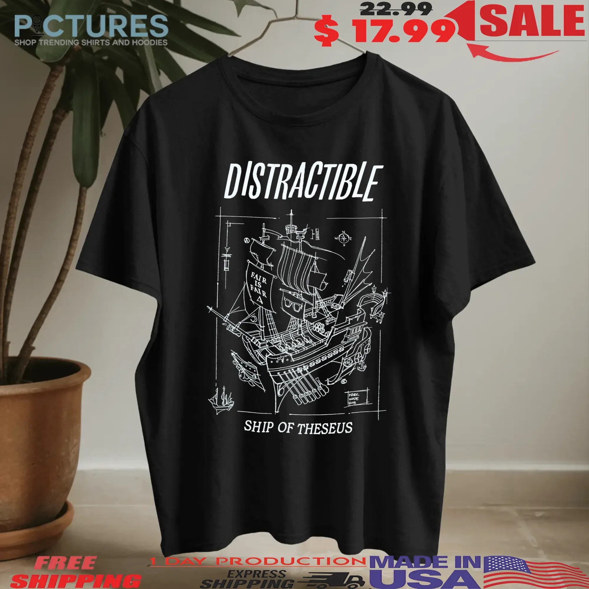Distractible Ship Of Teeseus T Shirt
