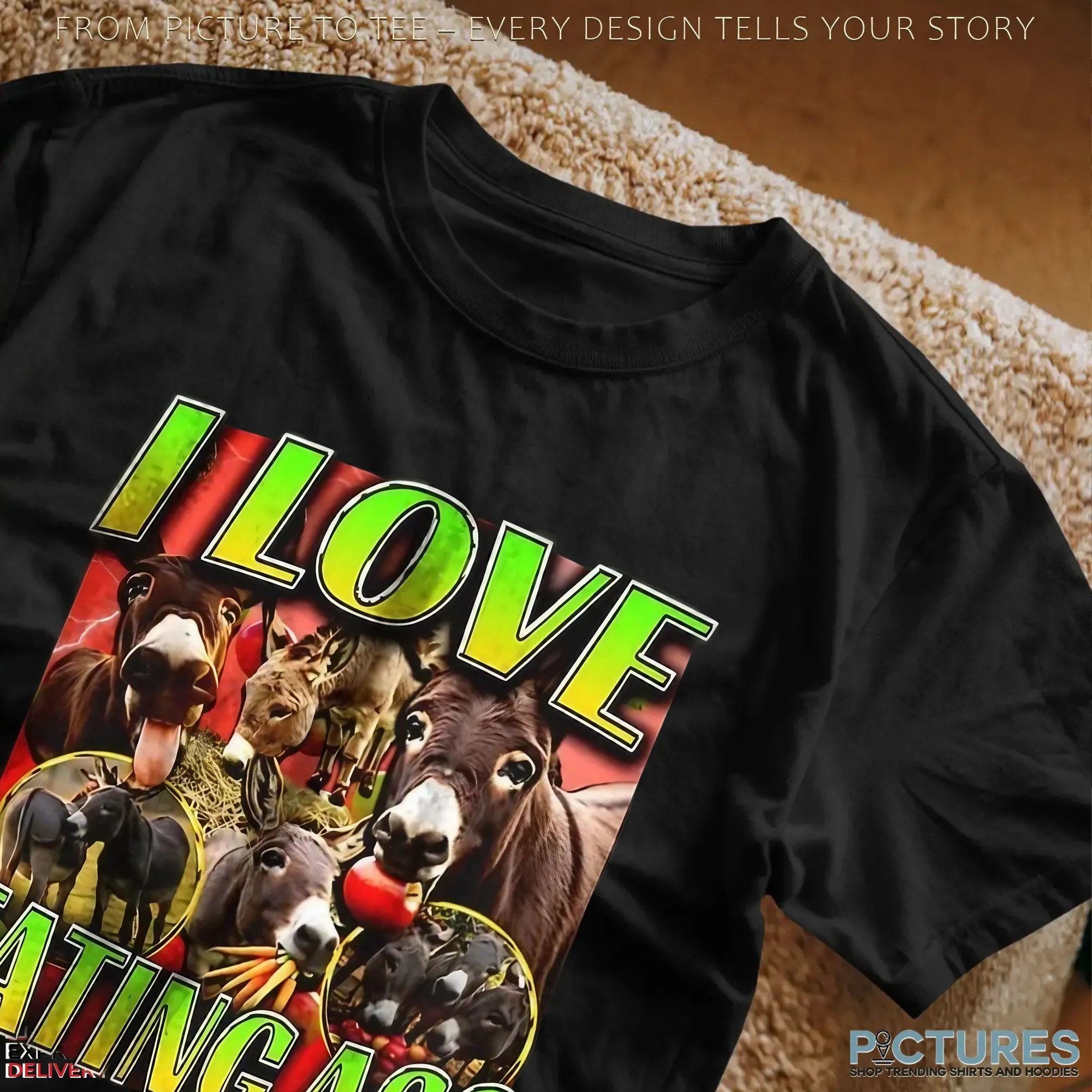 Donkey I Love Eating Ass Vintage Bootleg T Shirt
