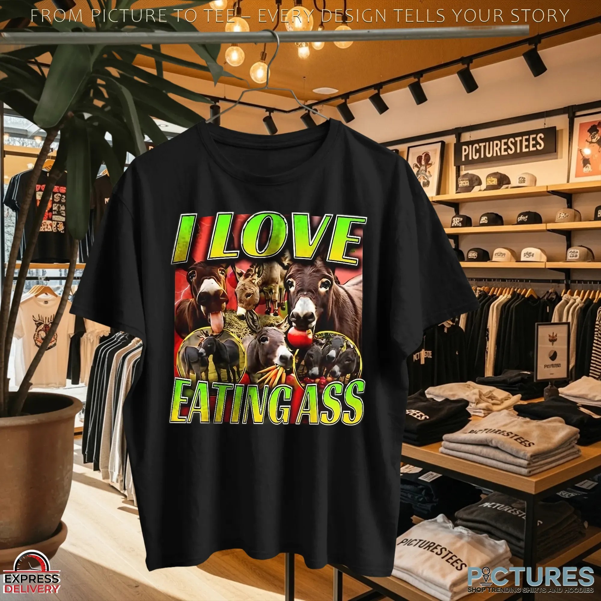 Donkey I Love Eating Ass Vintage Bootleg T Shirt