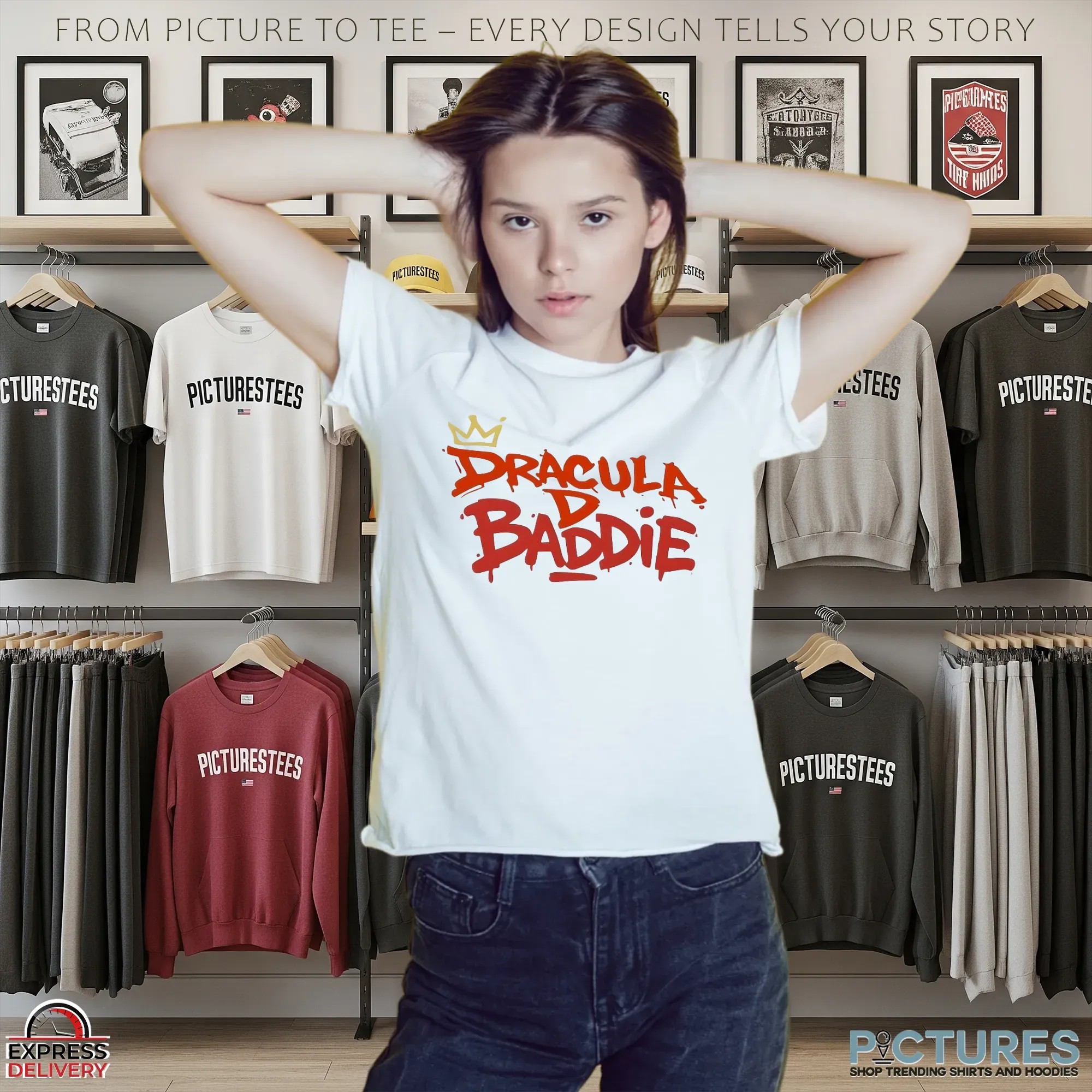 Dracula D Baddie Crown Graphic T Shirt