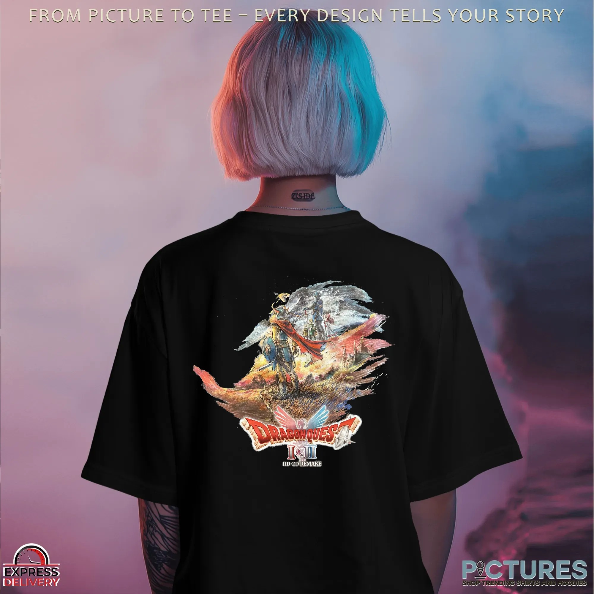 Dragon Quest I II HD-2D Remake JRPG Hero Fantasy Anime Graphic T Shirt