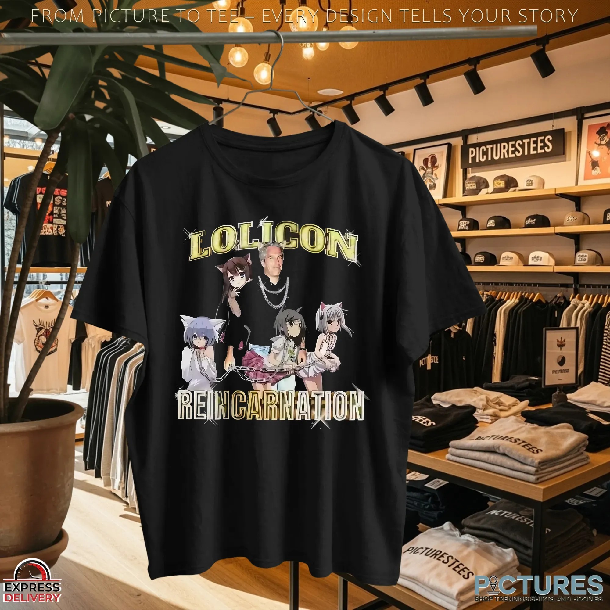 Epstein Isekai Lolicon Reincarnation Vintage Bootleg T Shirt