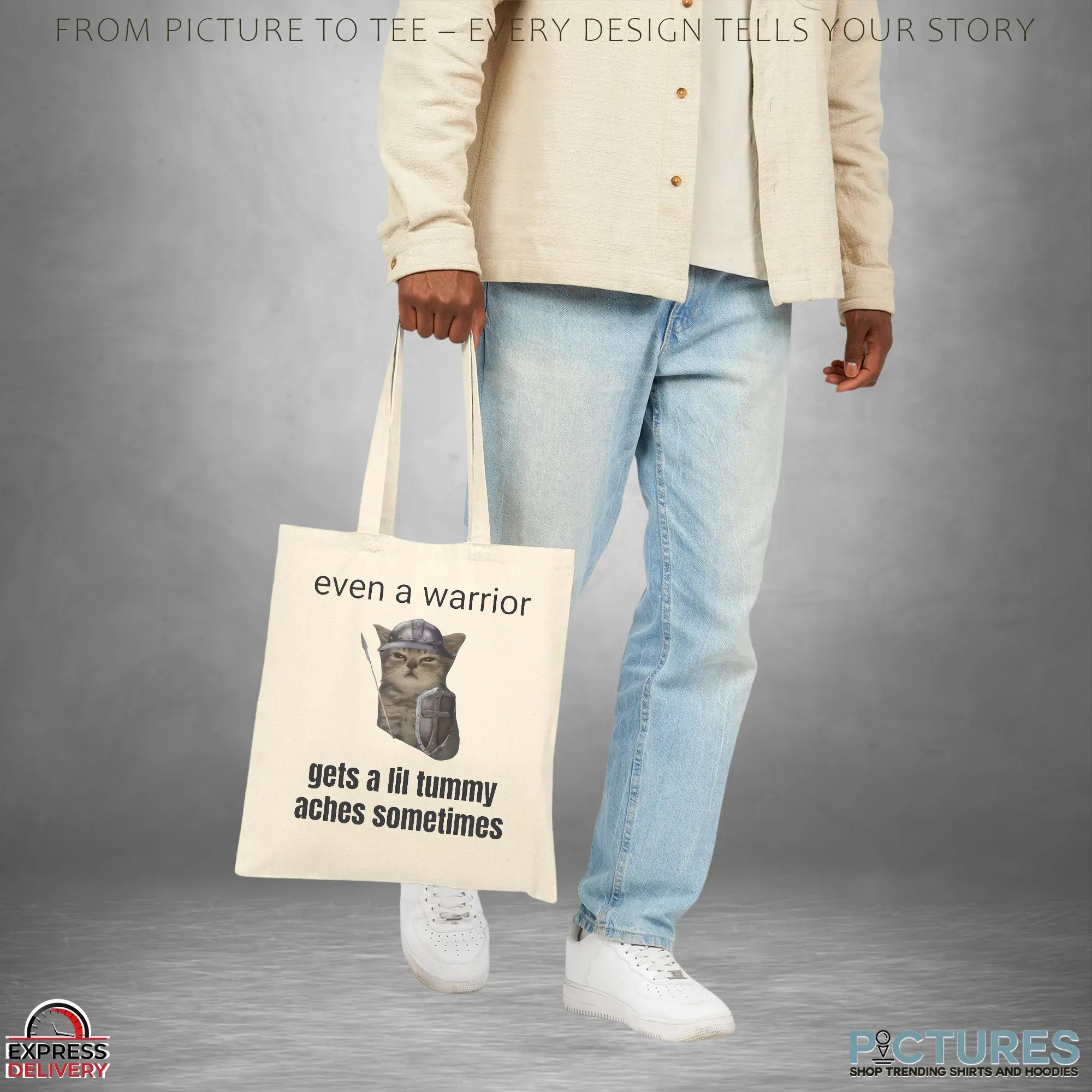 Even A Warrior Gets A Lil Tummy Aches Sometimes Cat Meme T Shirt