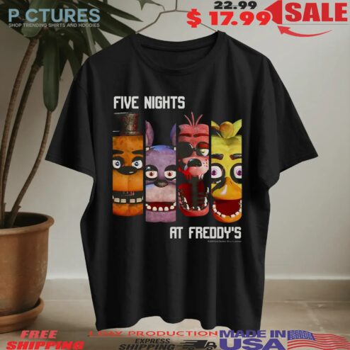 Five Nights At Freddy's Character Panels Halloween T Shirt