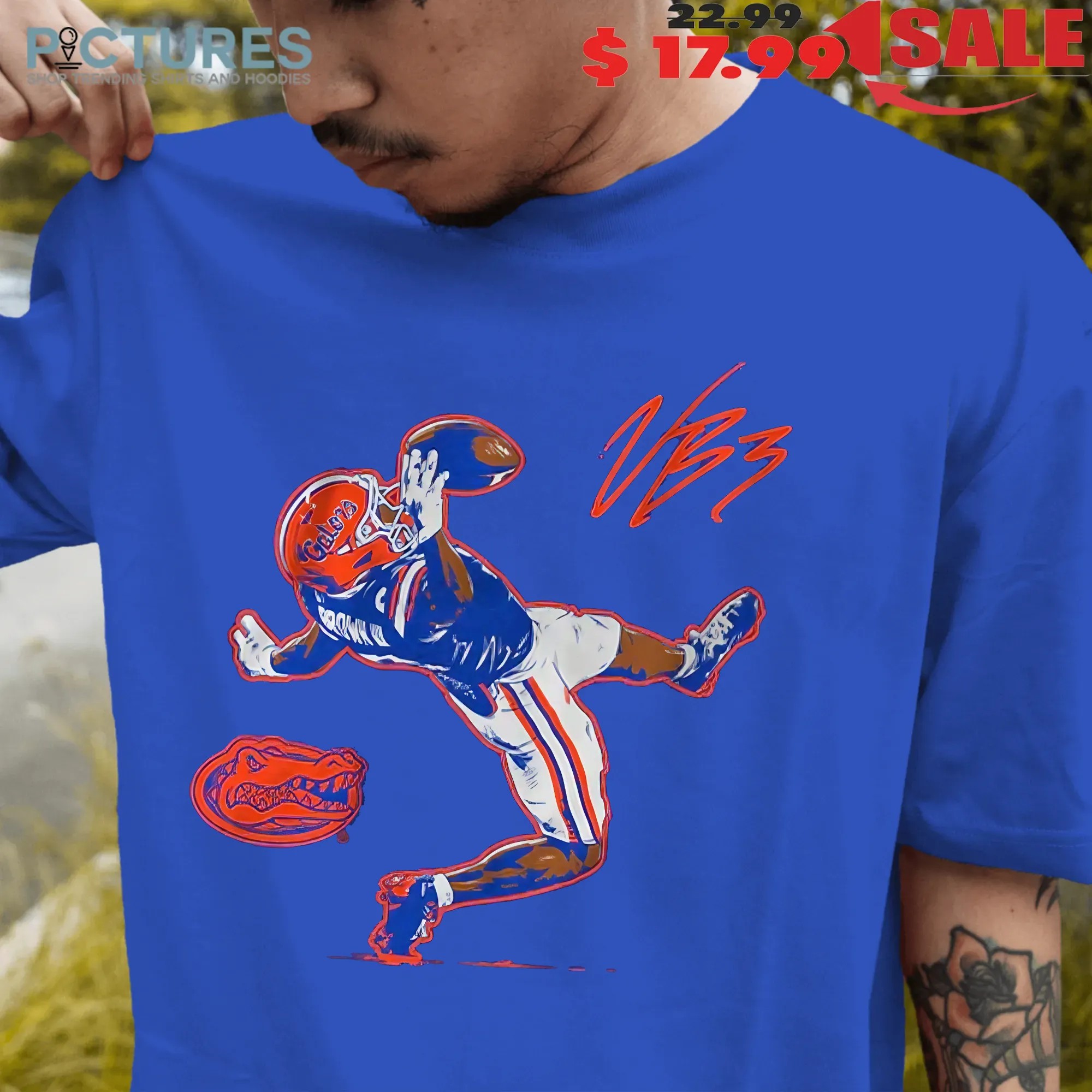 Florida Football Vernell Brown III One-Handed Catch Signature Graphic T Shirt