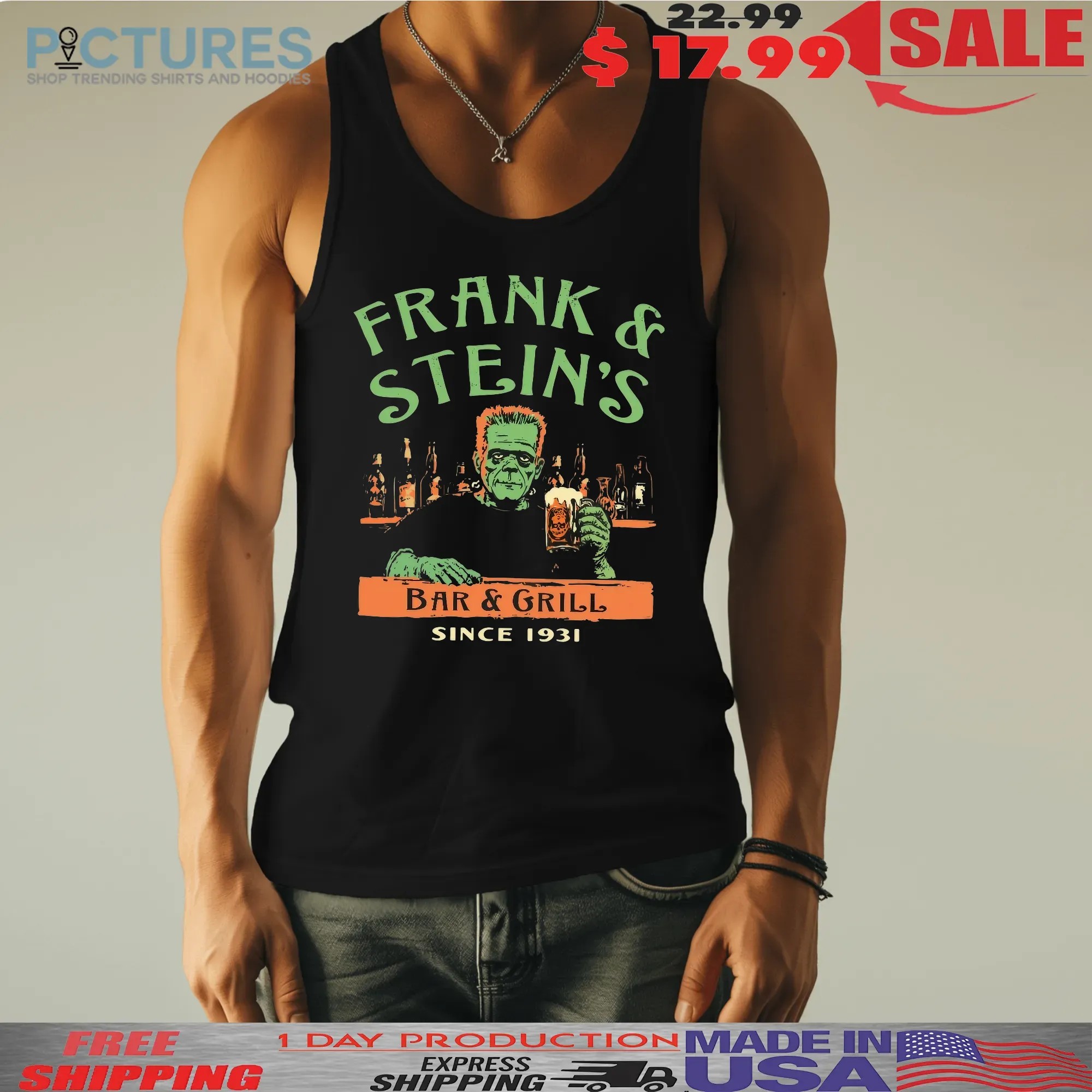 Frank and Stein's Bar and Grill Since 1931 Graphic T Shirt