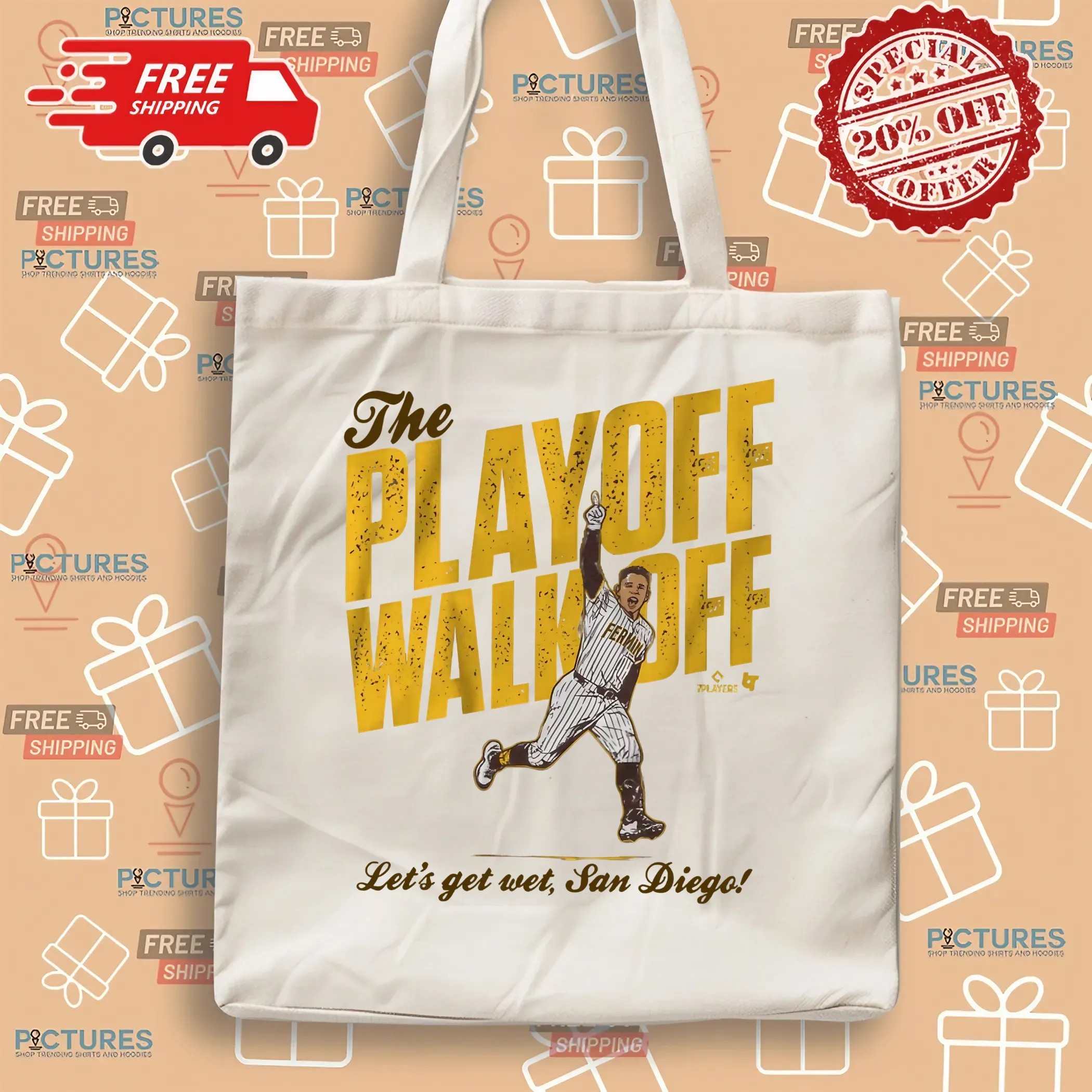 Freddy Fermin The Playoff Walk-Off Let's Get Wet San Diego Padres Baseball T Shirt